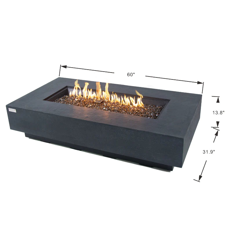 POSITANO Sandstone Fire Table(Dark Grey)