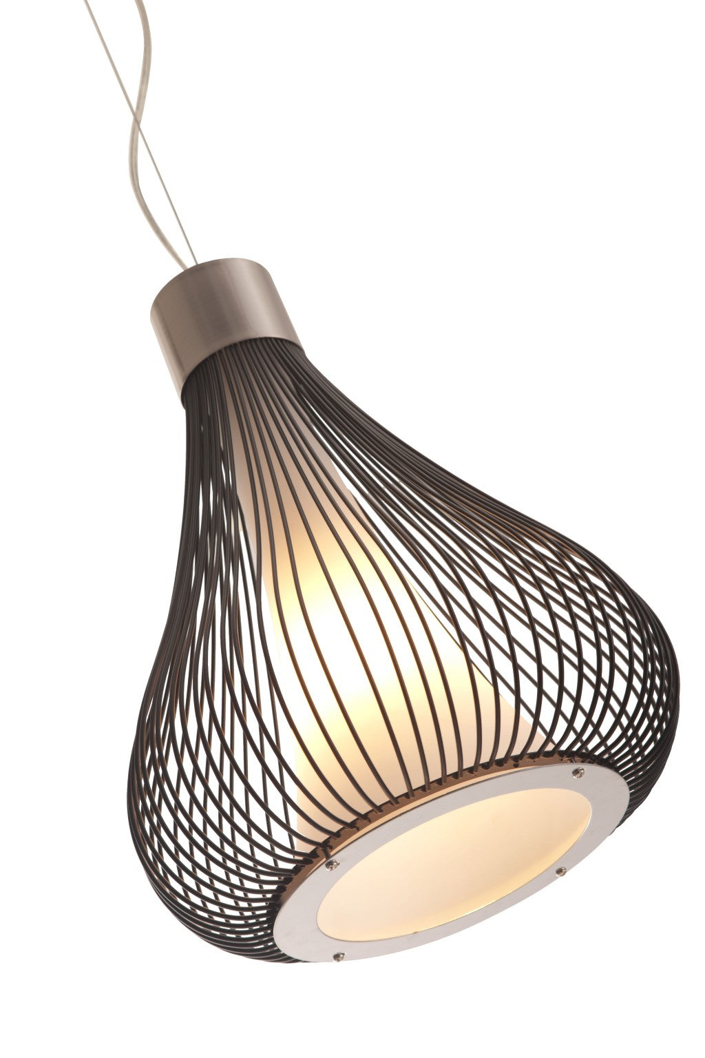 Black Wire Teardrop Ceiling Lamp