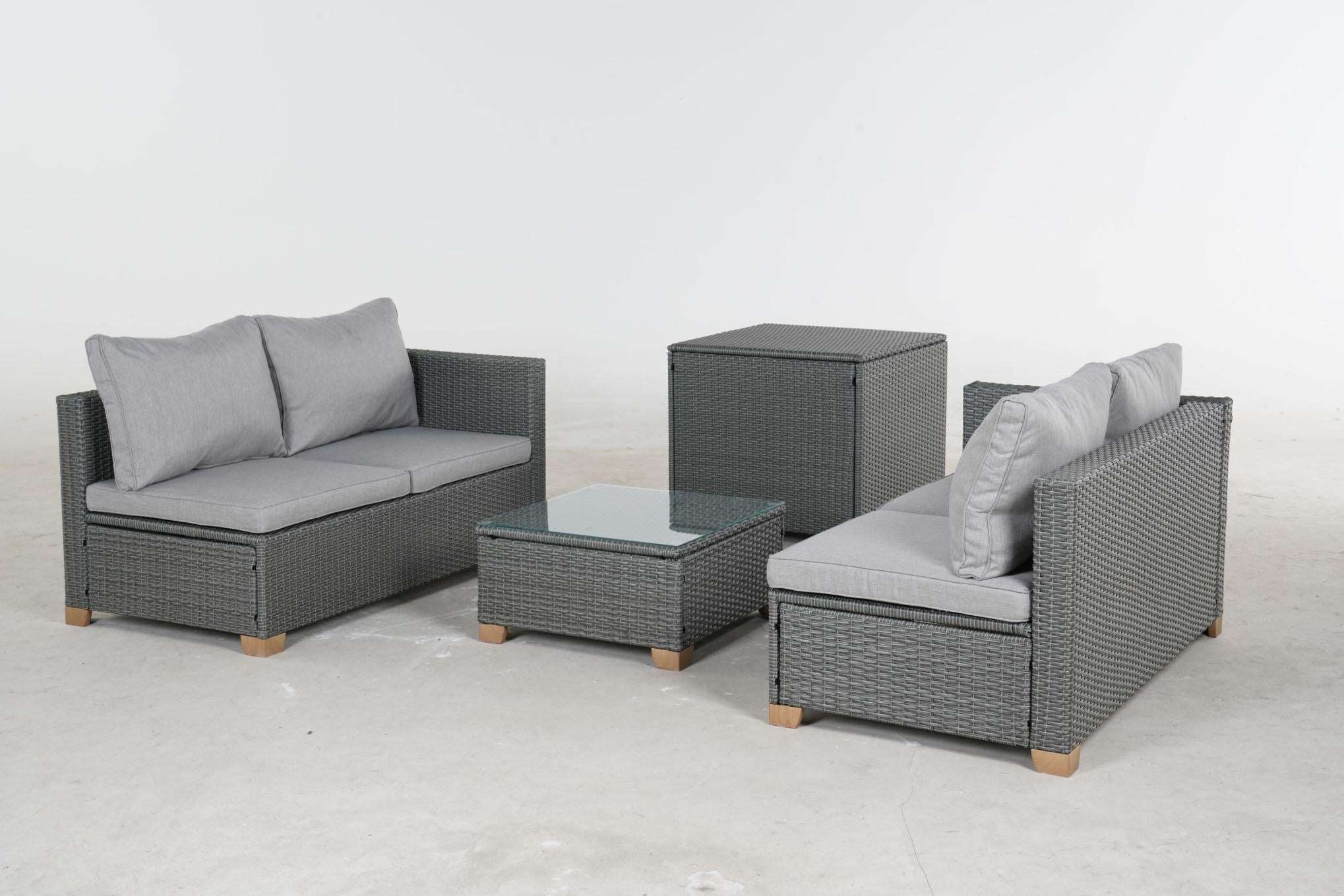 4 Pieces Outdoor Patio Wicker Furniture Set