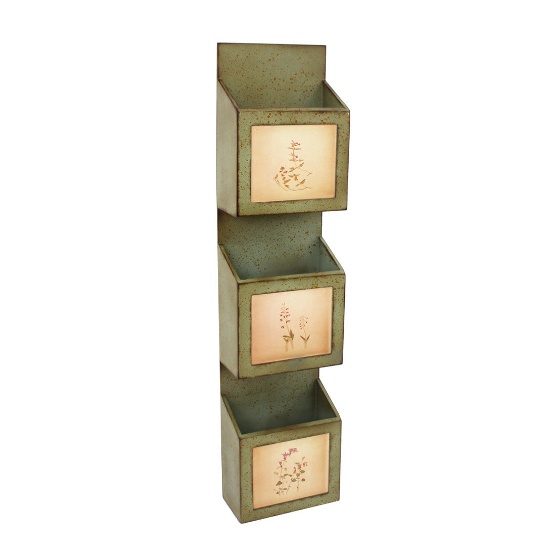 41.54 X 5.12 X 9.25 Green Rustic Vertical - Newspaper & Magazine Rack