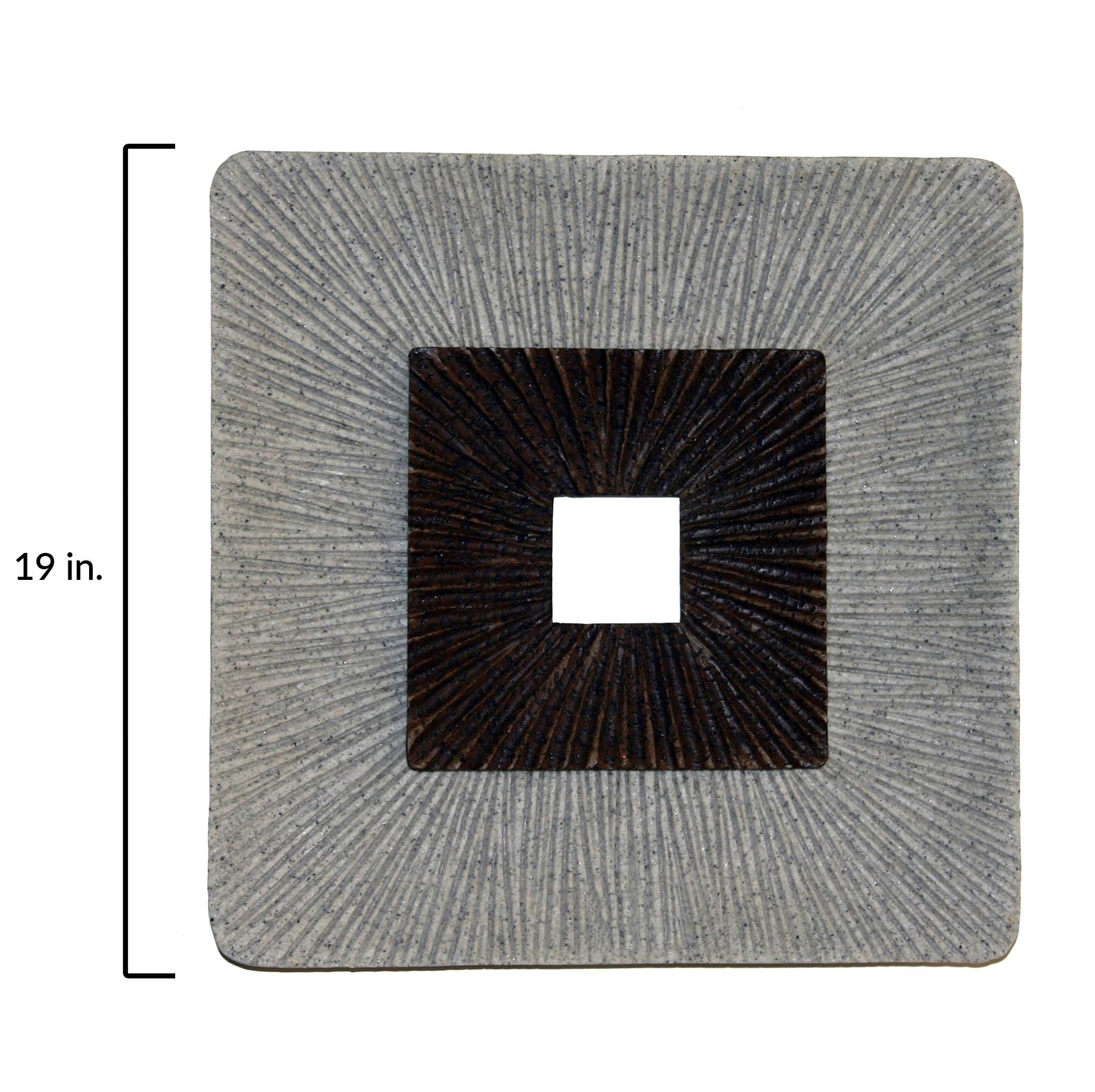 Modern Brown And Gray Ribbed Square Wall Art