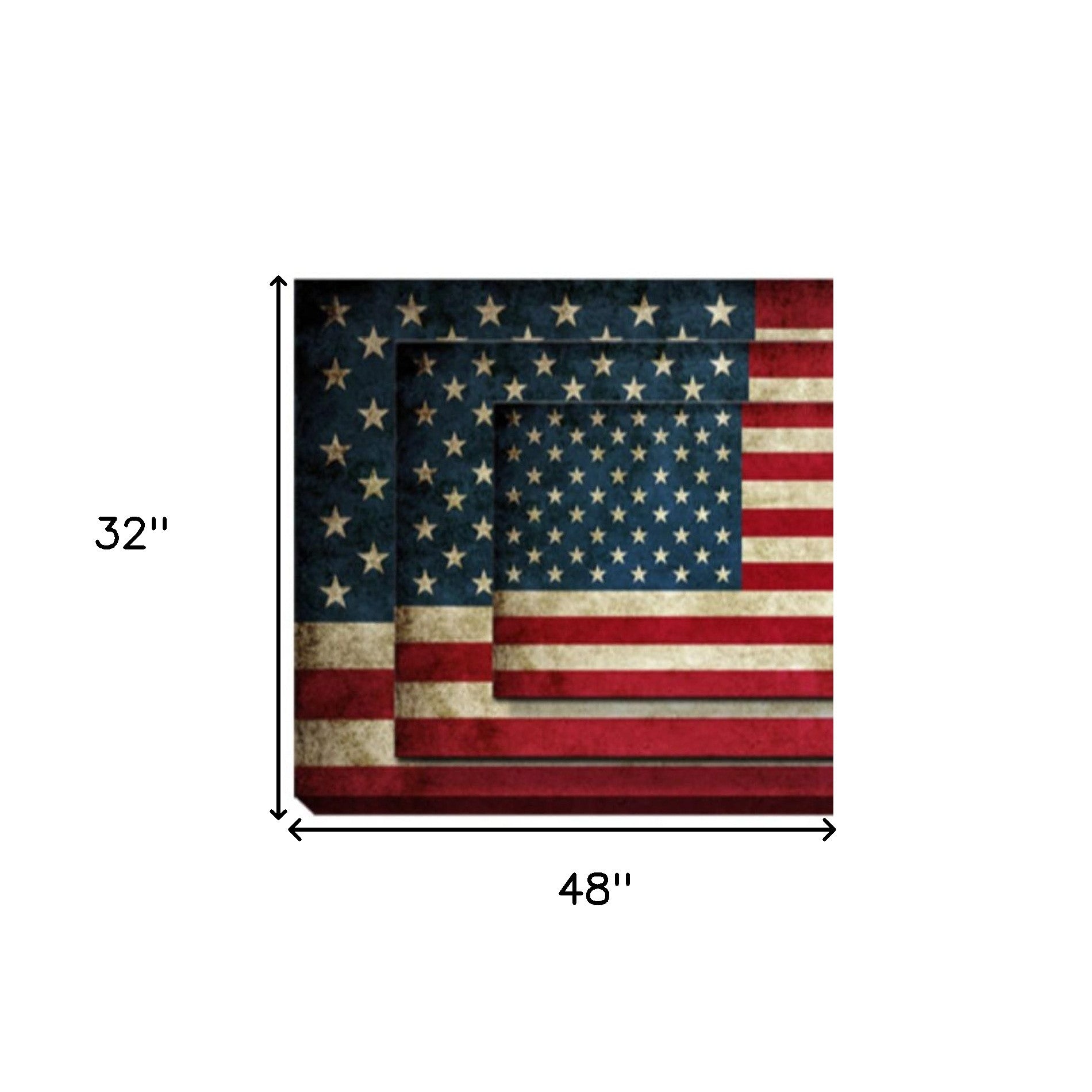 America Flag Unframed Print Wall Art