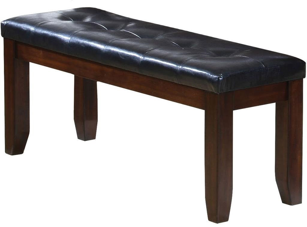 48" X 17" X 20" Black  And Espresso Elegant Bench