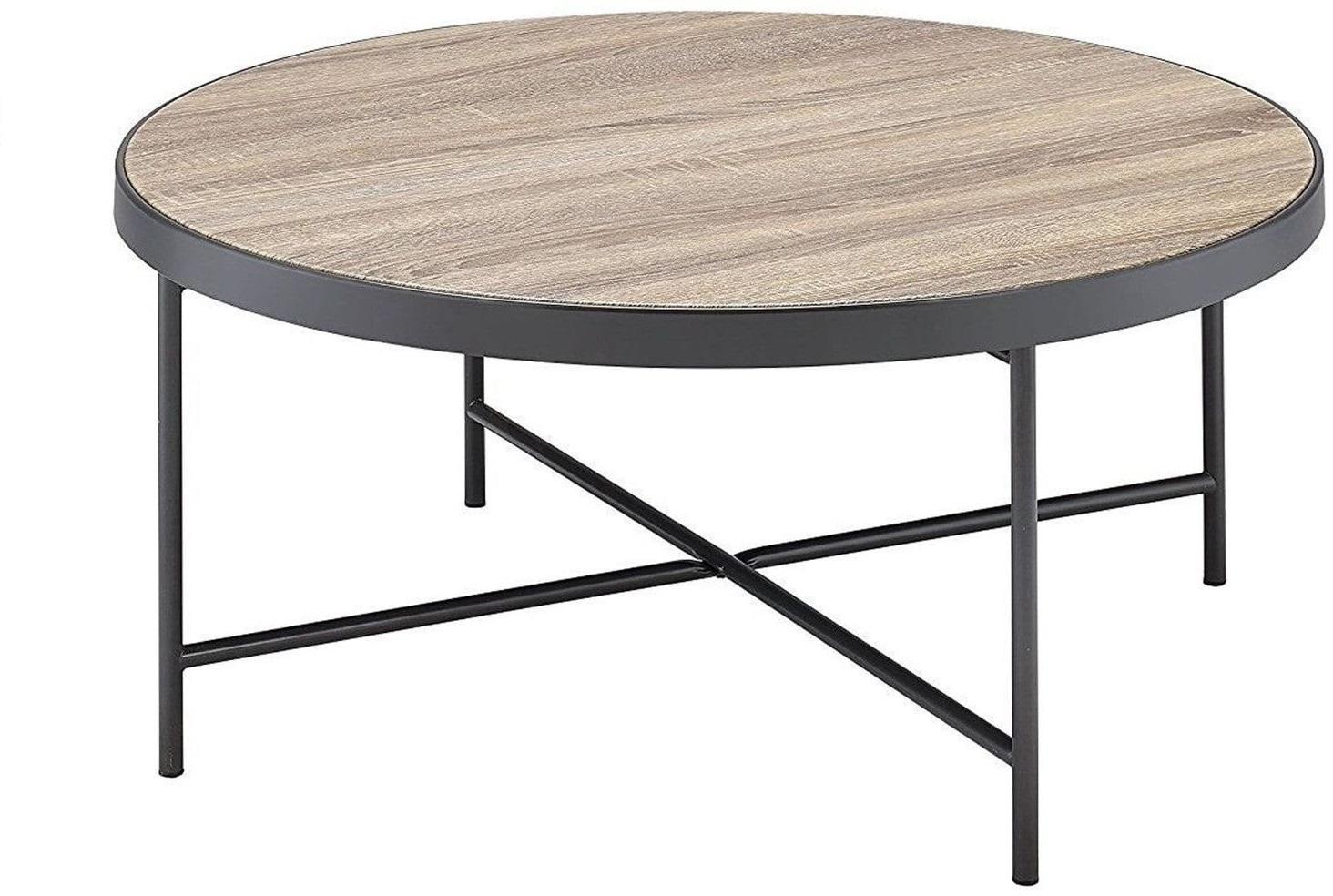 32.3" X 32.3" X 15.75" Weathered Gray Oak Coffee Table