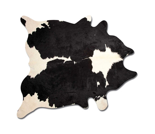 Black And White Cowhide Animal Print Area Rug