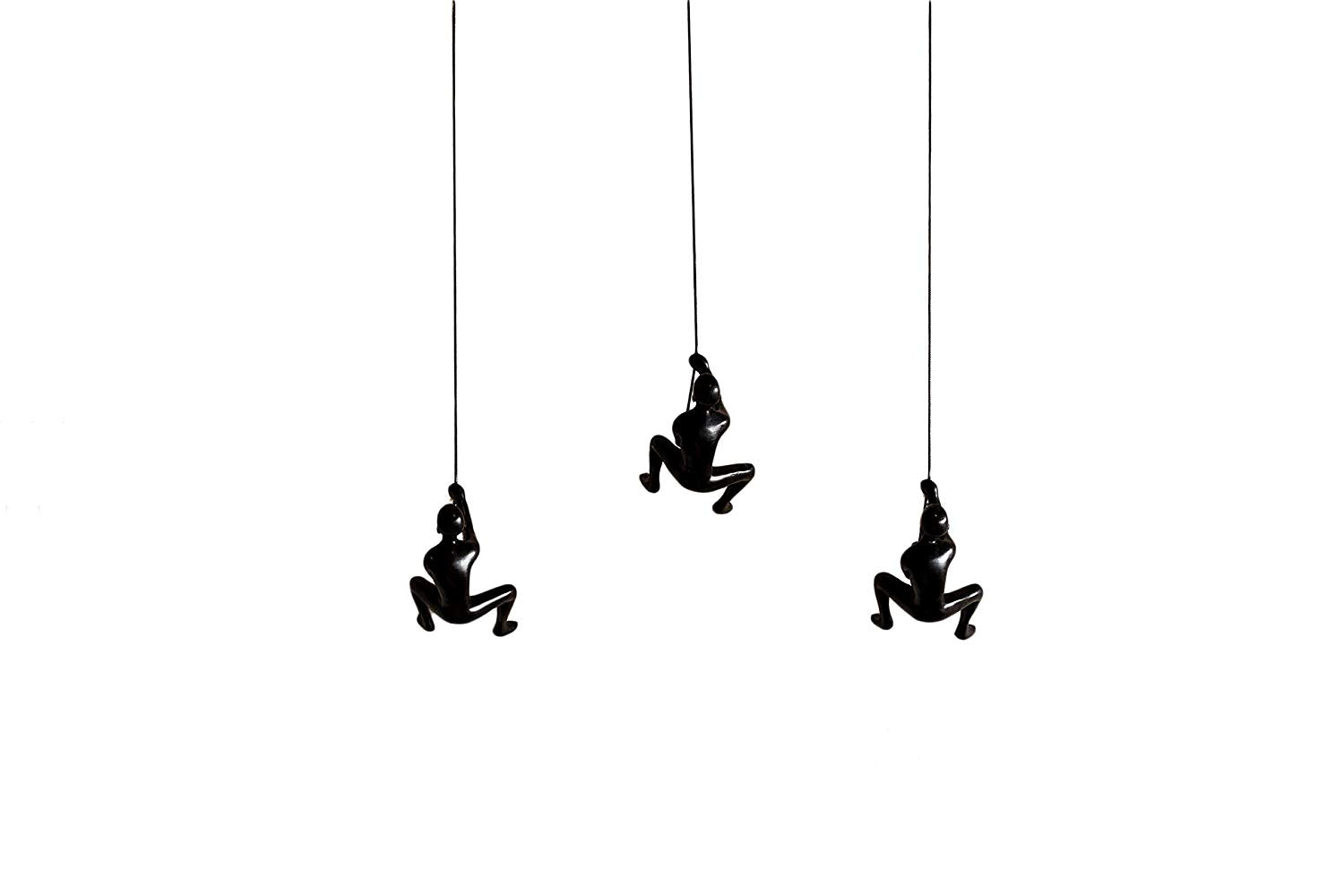 Set Of 3 Black Climbing Man Wall Decor