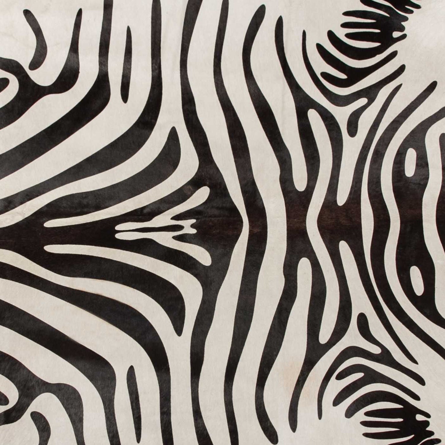 6' X 7' Zebra Stripe Black And White Natural Cowhide Area Rug