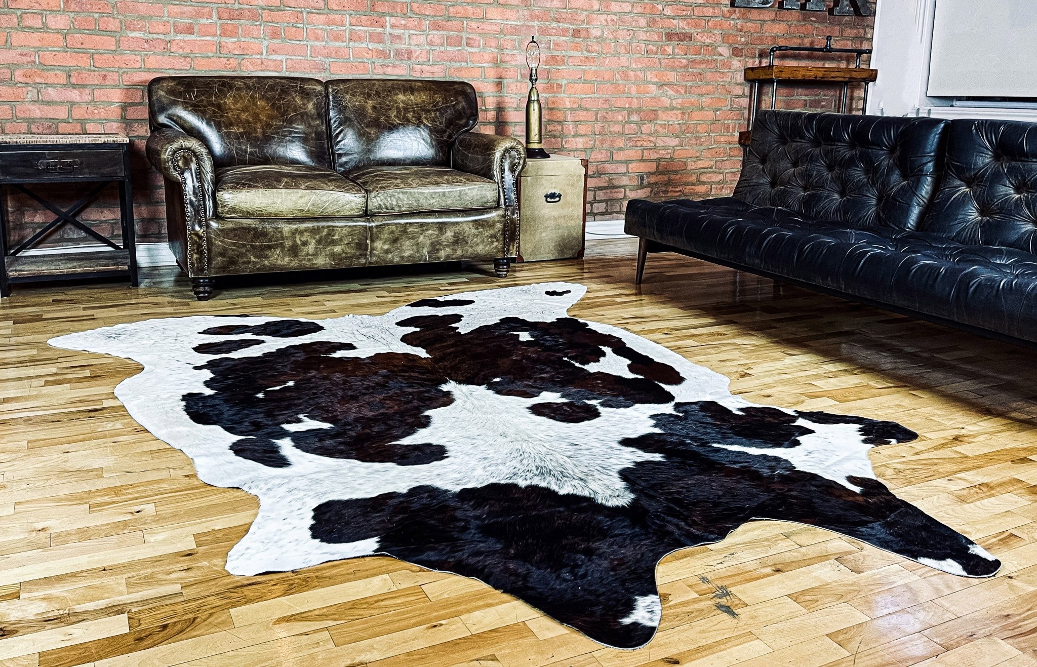 72" X 84" Tricolor Cowhide - Rug