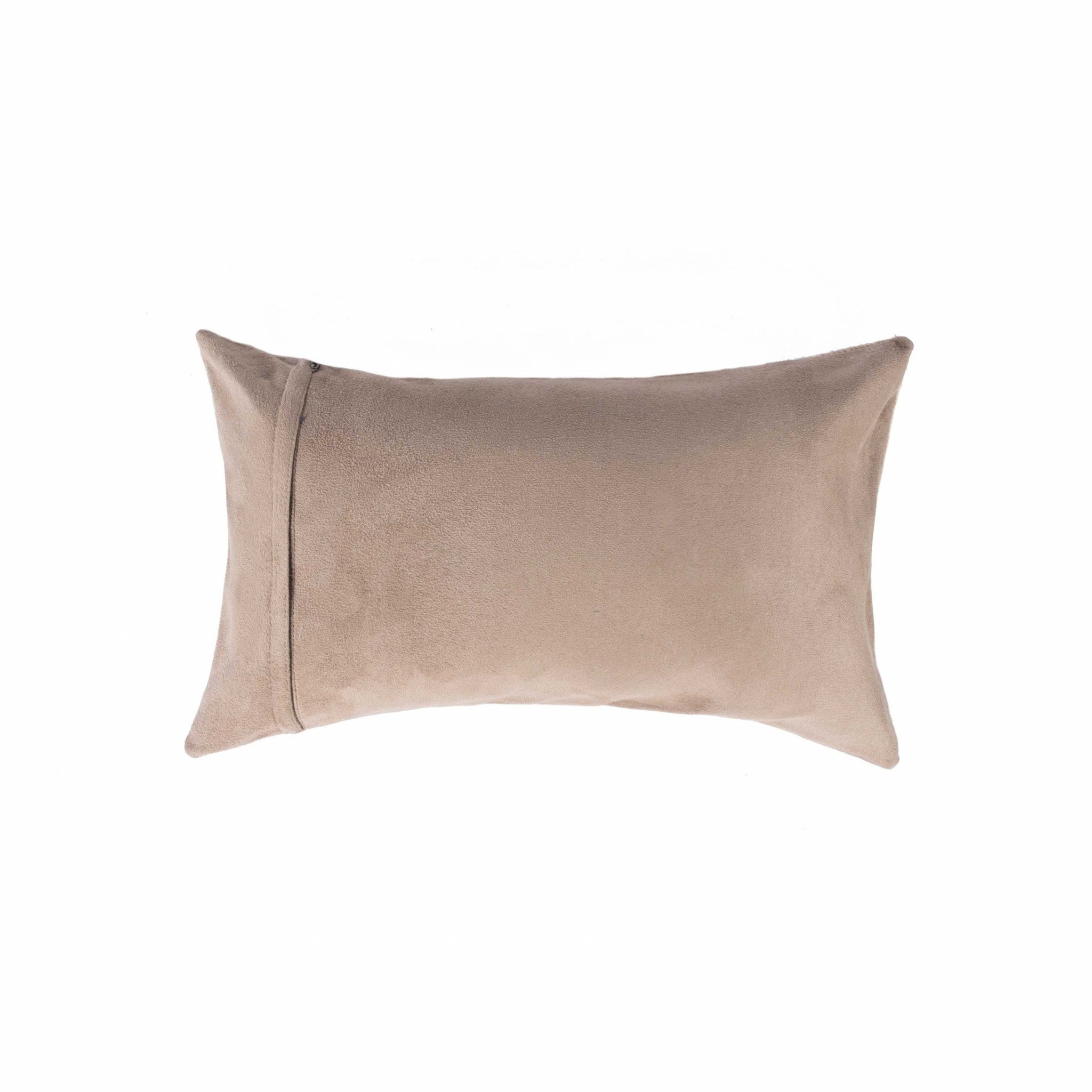 Light Brown Natural Cowhide Lumbar Pillow