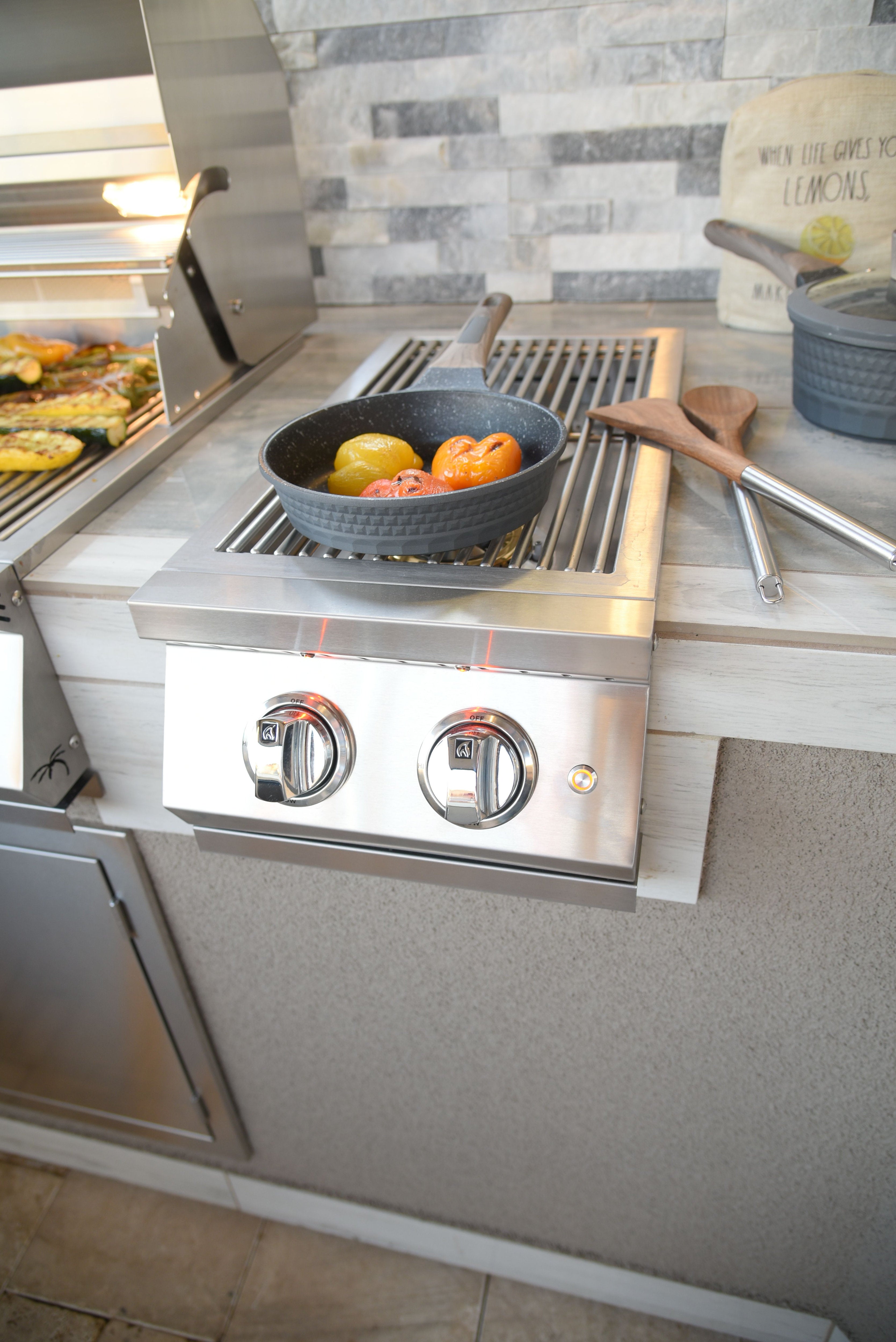 KoKoMo Grills Professional Double Side Burner with removable cover