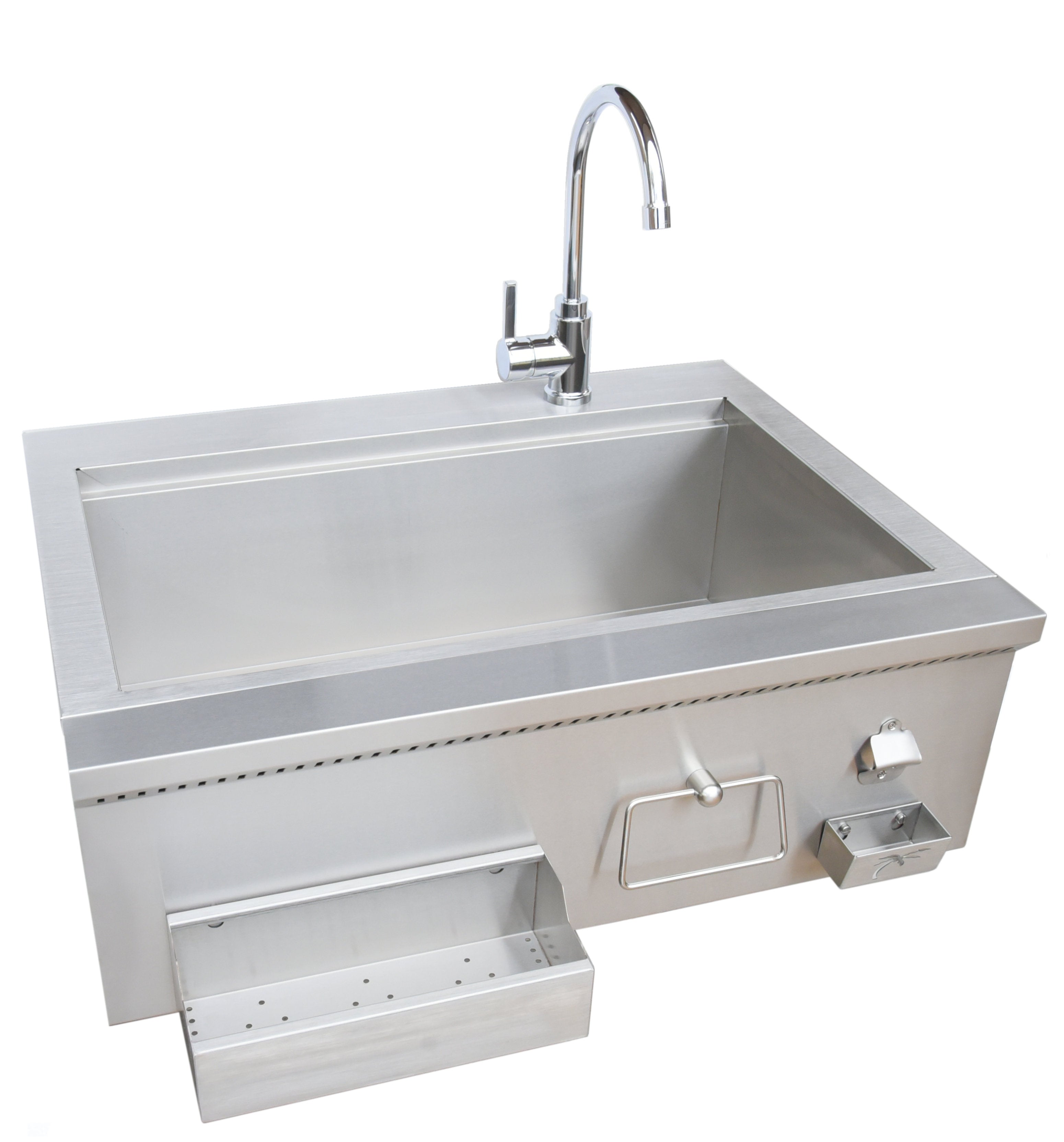 30" Built-In Bartender Cocktail Station With Sink Bottle Opener and Ice Chest