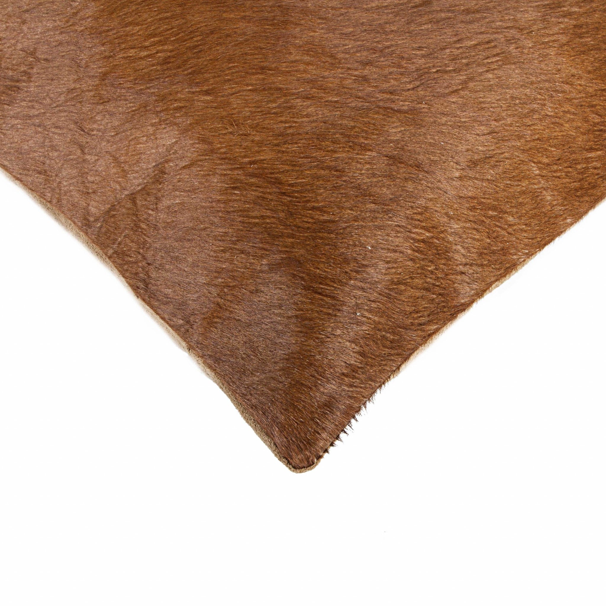 18 X 18 Brown Cowhide Throw Pillow