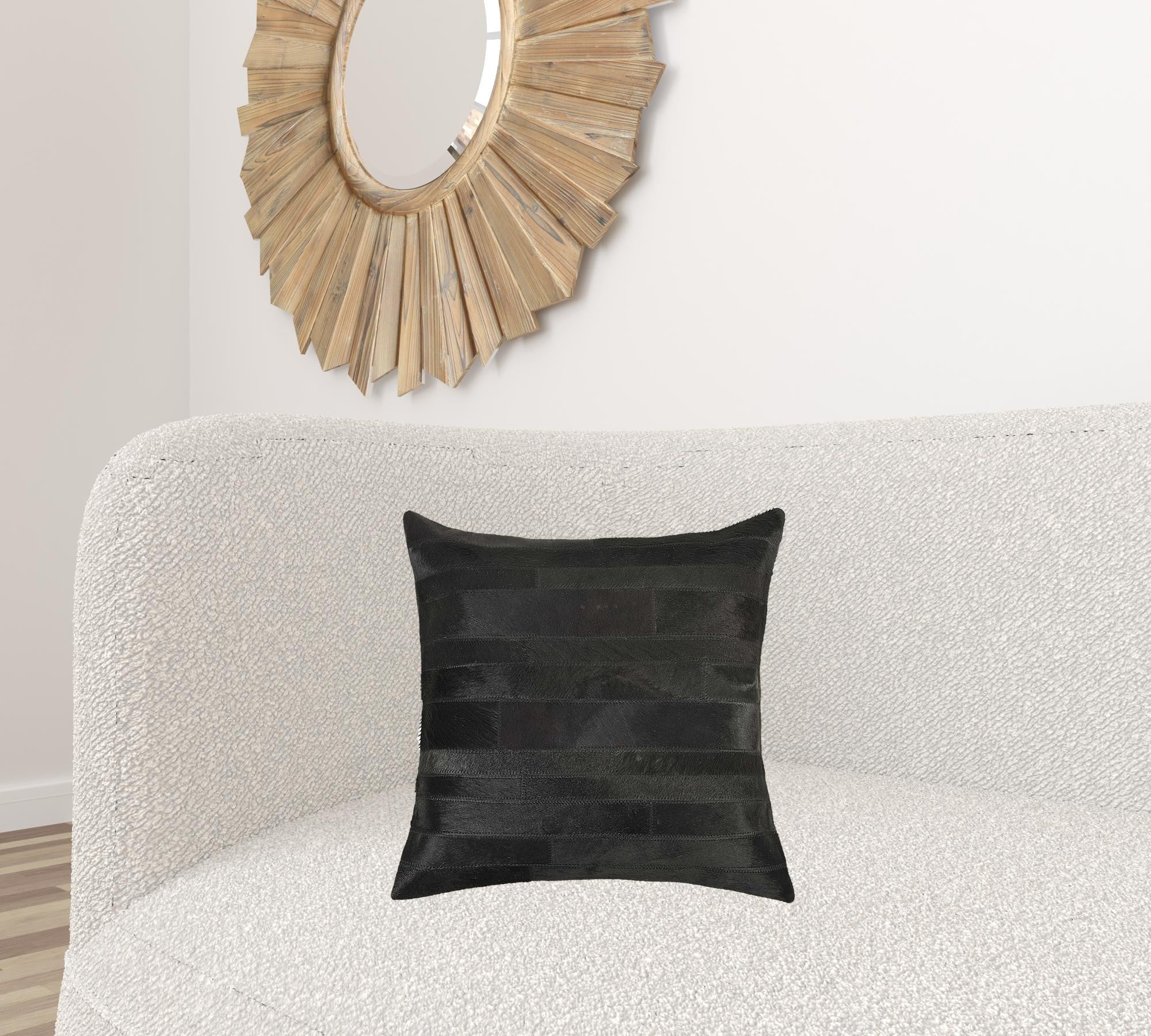 18" X 18" X 5" Black  Pillow