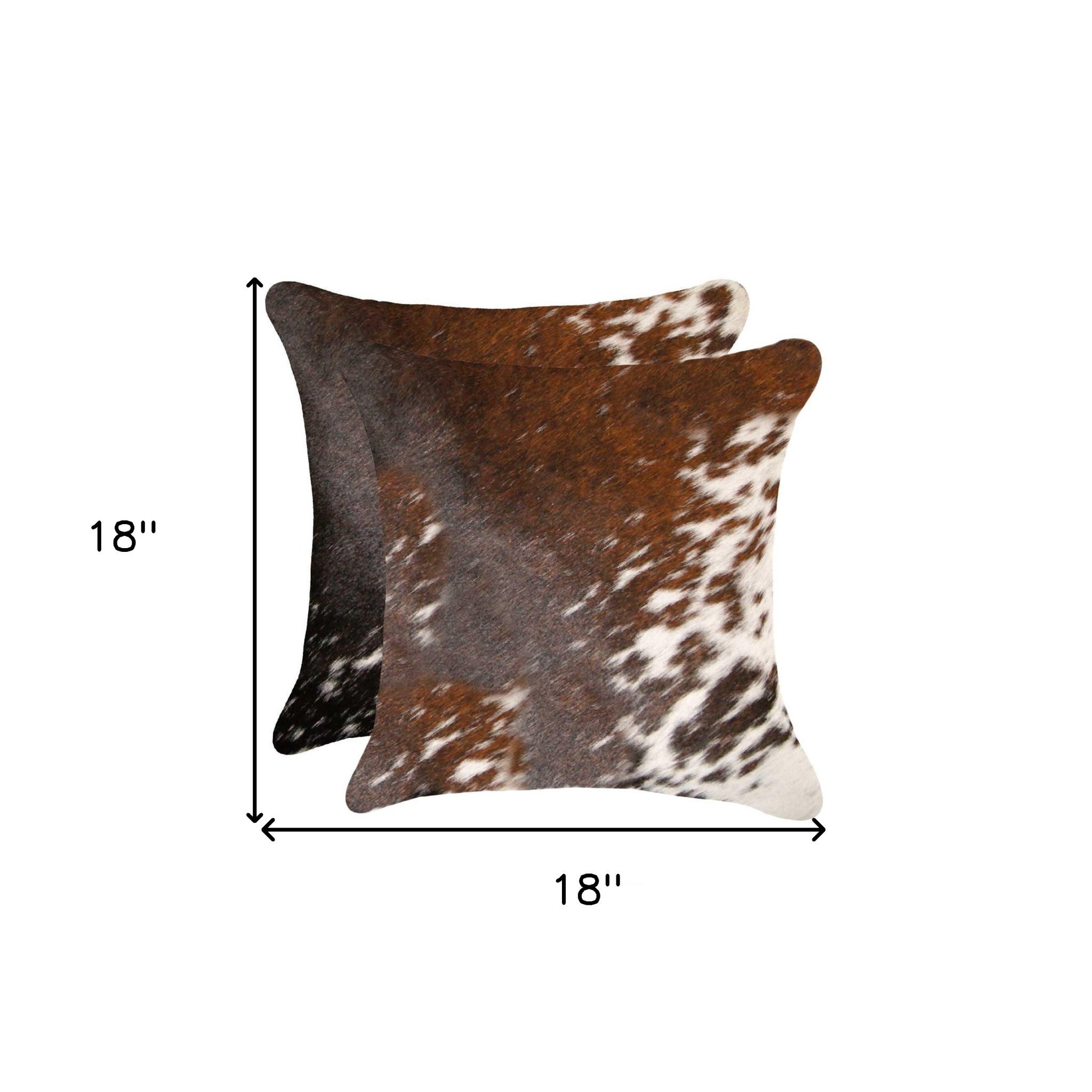 Salt And Pepper Cowhide Pillow 2 Pack