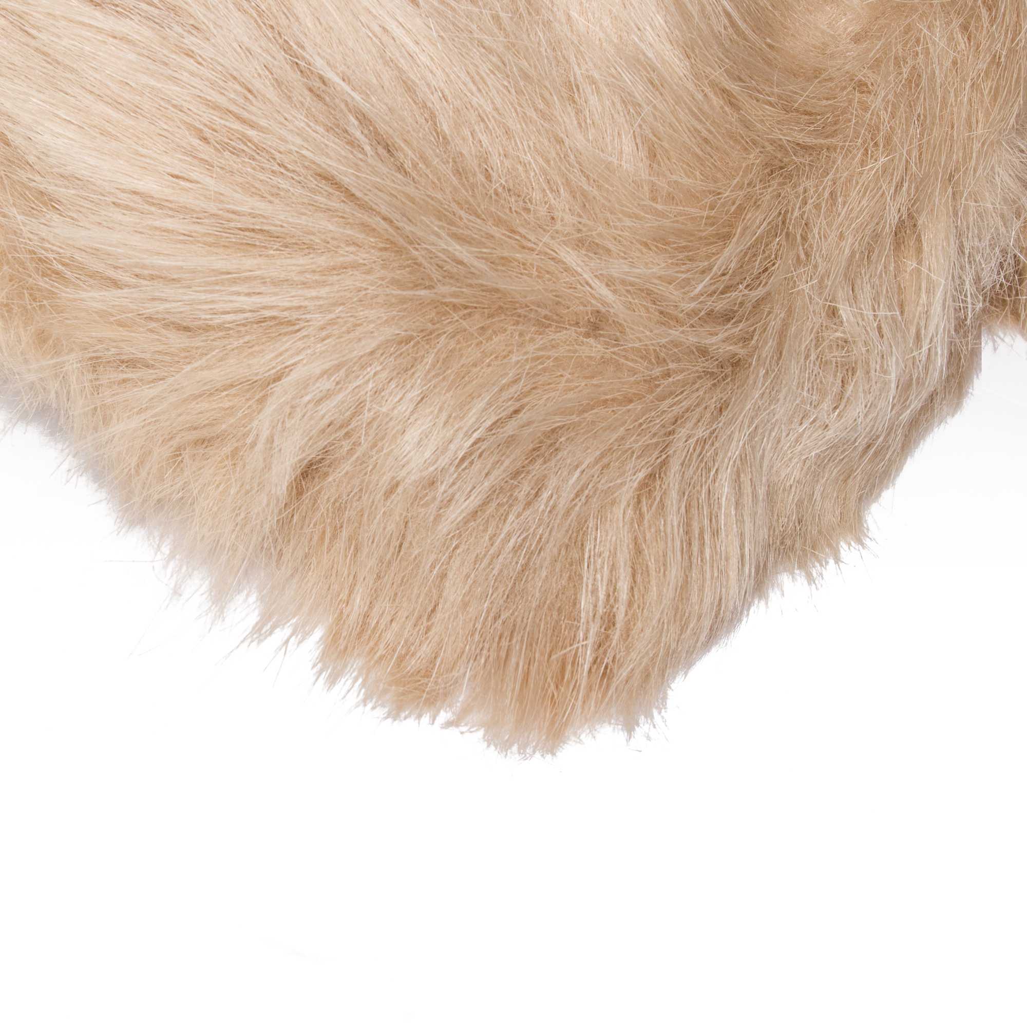 3" X 5" Tan Rectangular Faux Fur - Area Rug