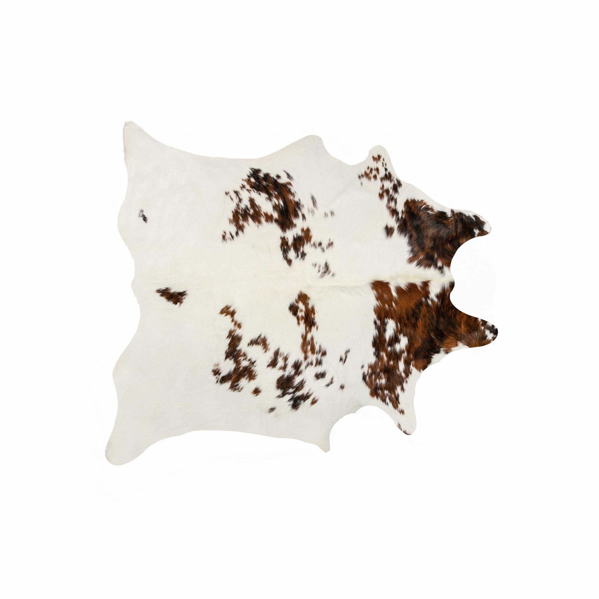 72" X 84" Salt & Pepper Cowhide Rug - S&P Chocolate White