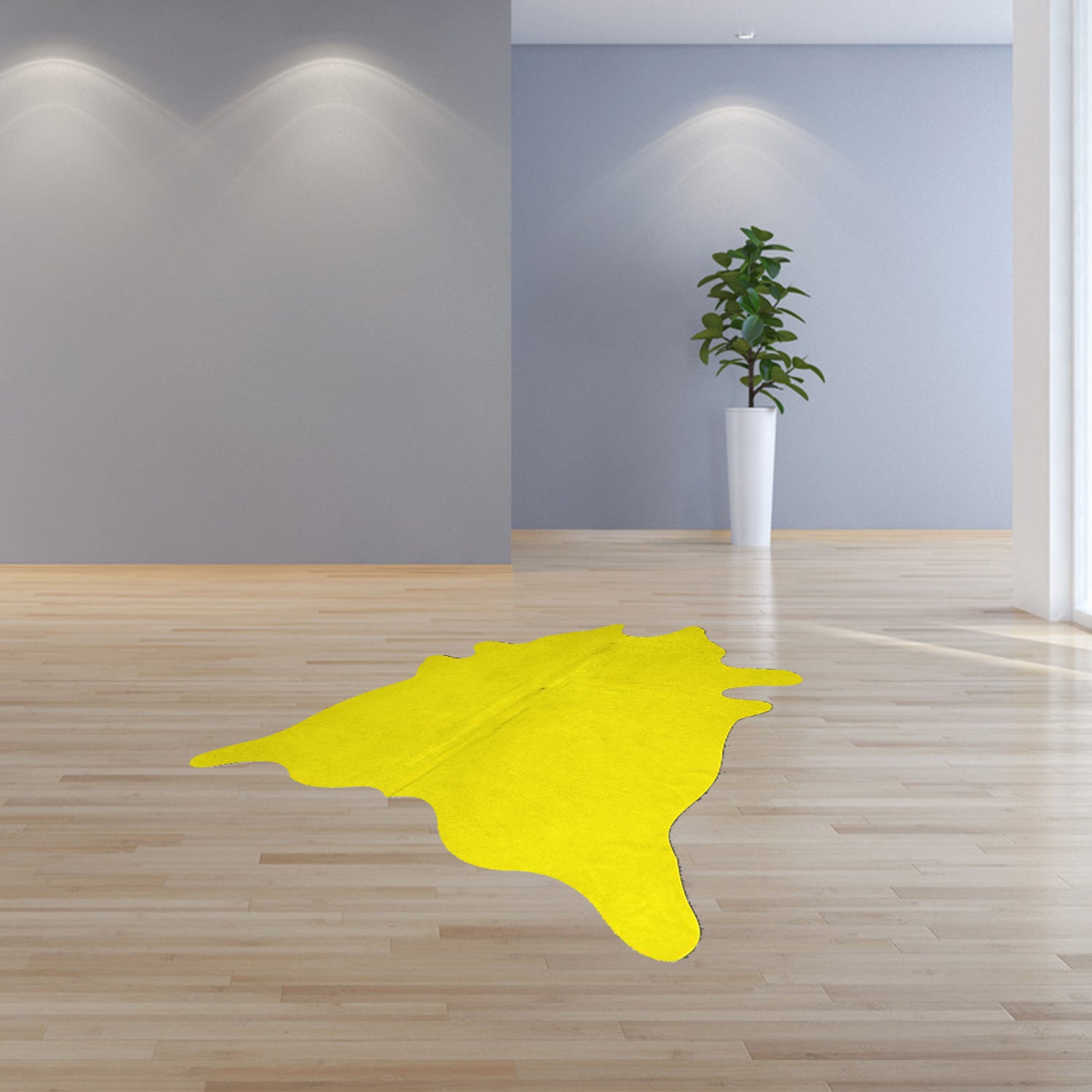 60" X 84" Yellow Cowhide - Area Rug