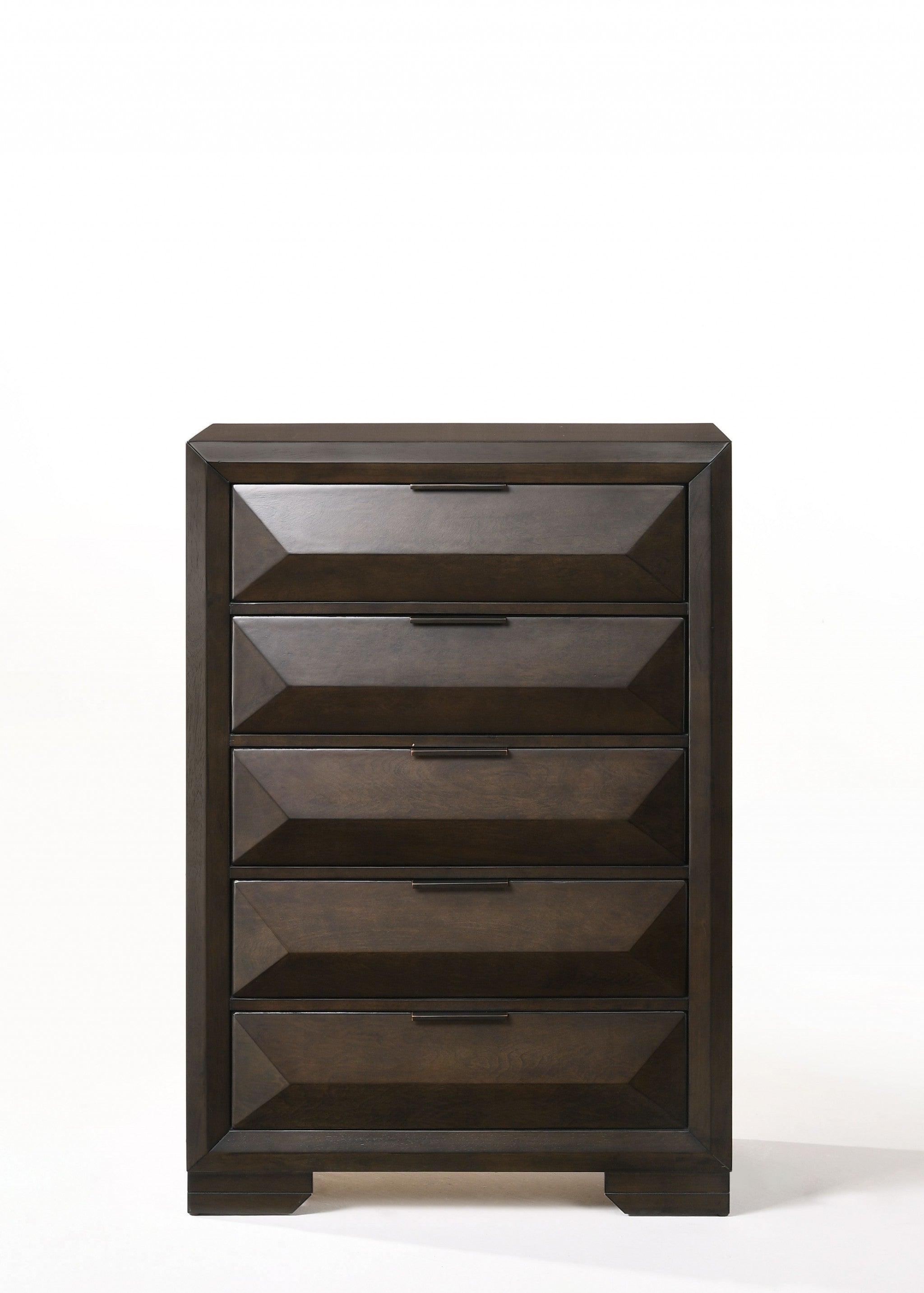 34" X 17" X 51" Espresso Rubber Wood Chest