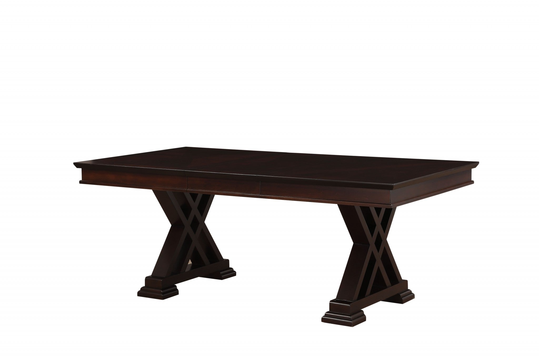 60" Espresso Solid Wood Dining Table