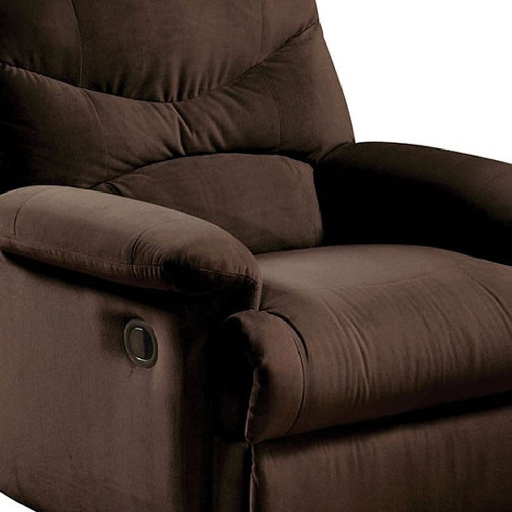 34.65" X 35.04" X 39.76" Chocolate Upholstered Motion Recliner