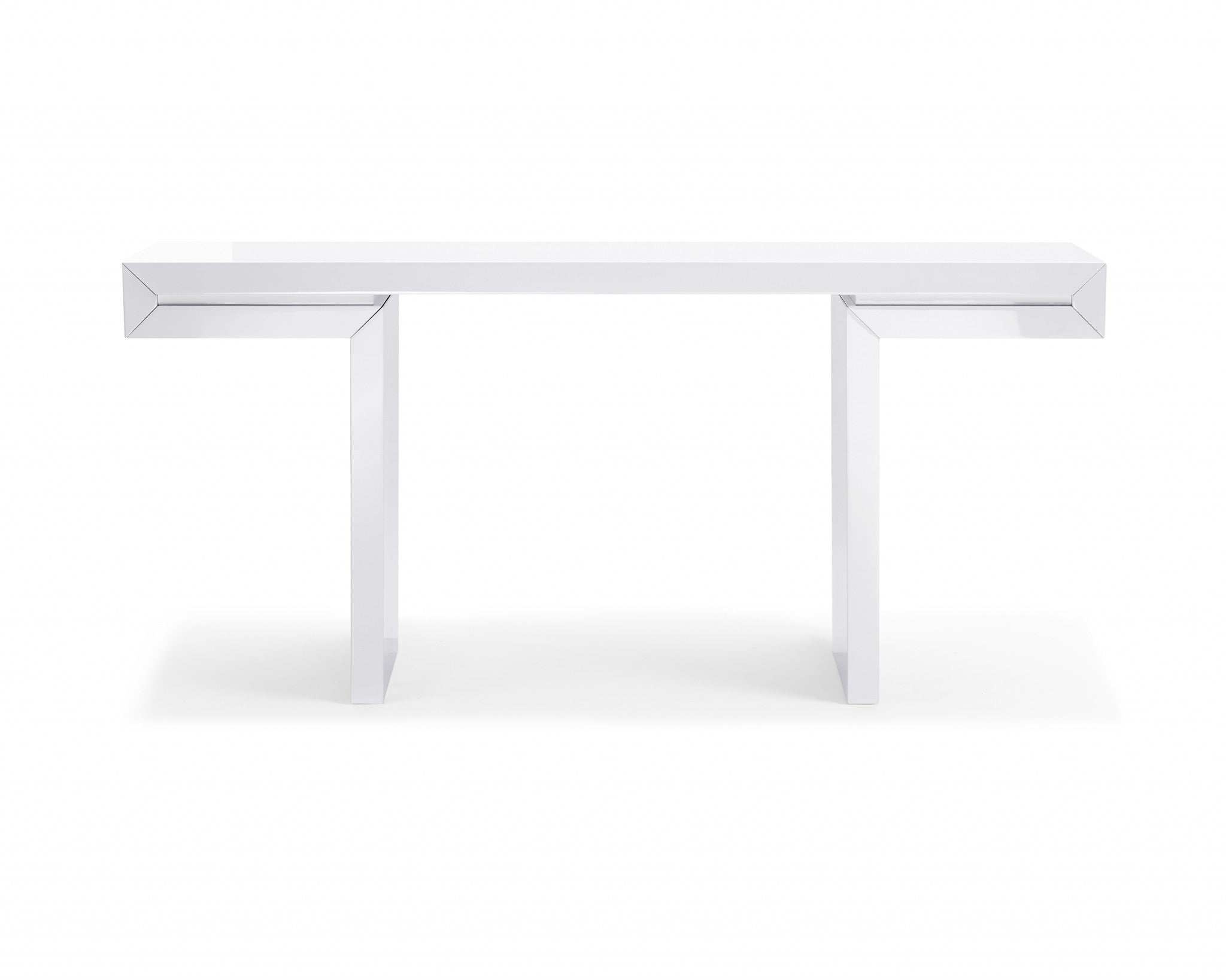 63" White High Gloss Lacquer Console Table