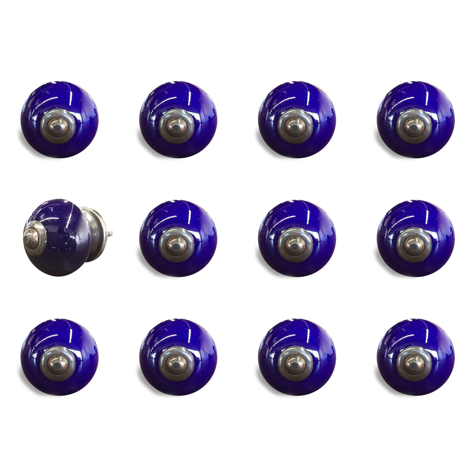 1.5" X 1.5" X 1.5" Navy And Copper  Knobs 12 Pack