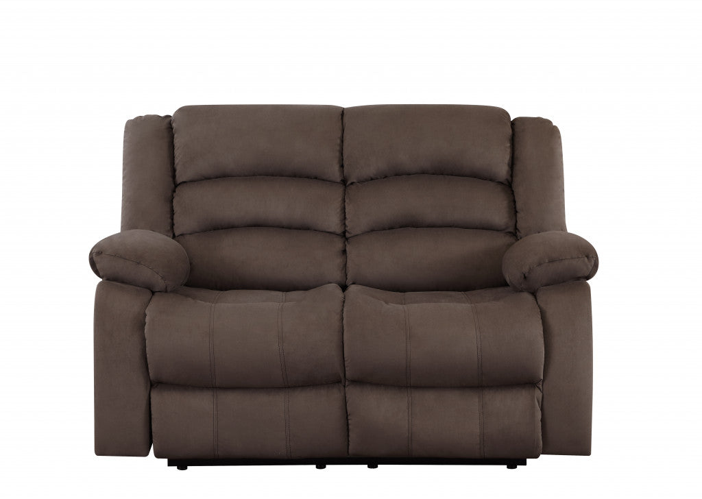 120" Contemporary Brown Fabric Sofa Set