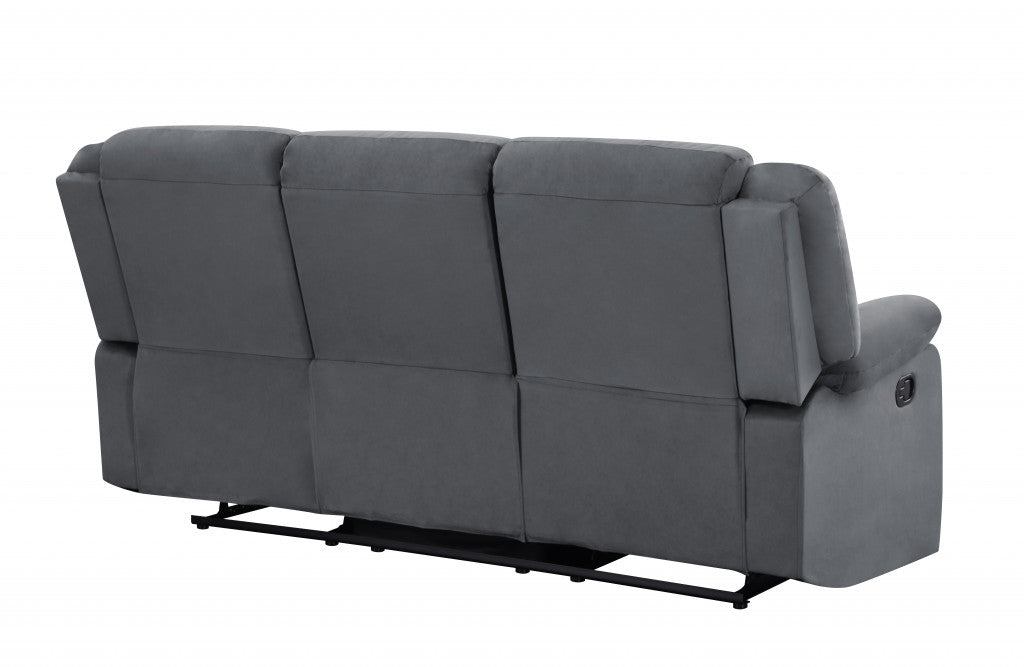 40" Contemporary Grey Fabric Sofa