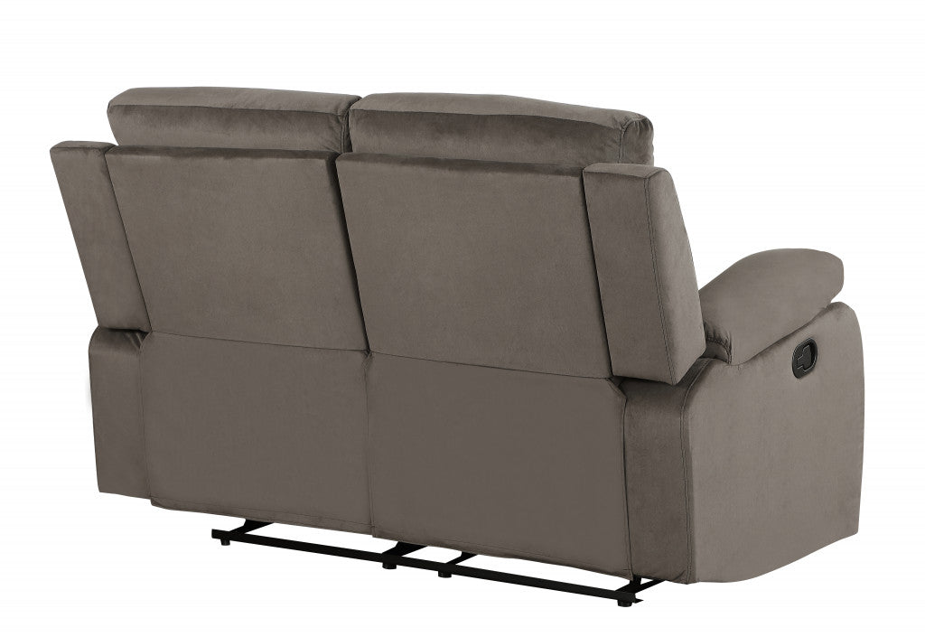 40" Modern Brown Fabric Loveseat