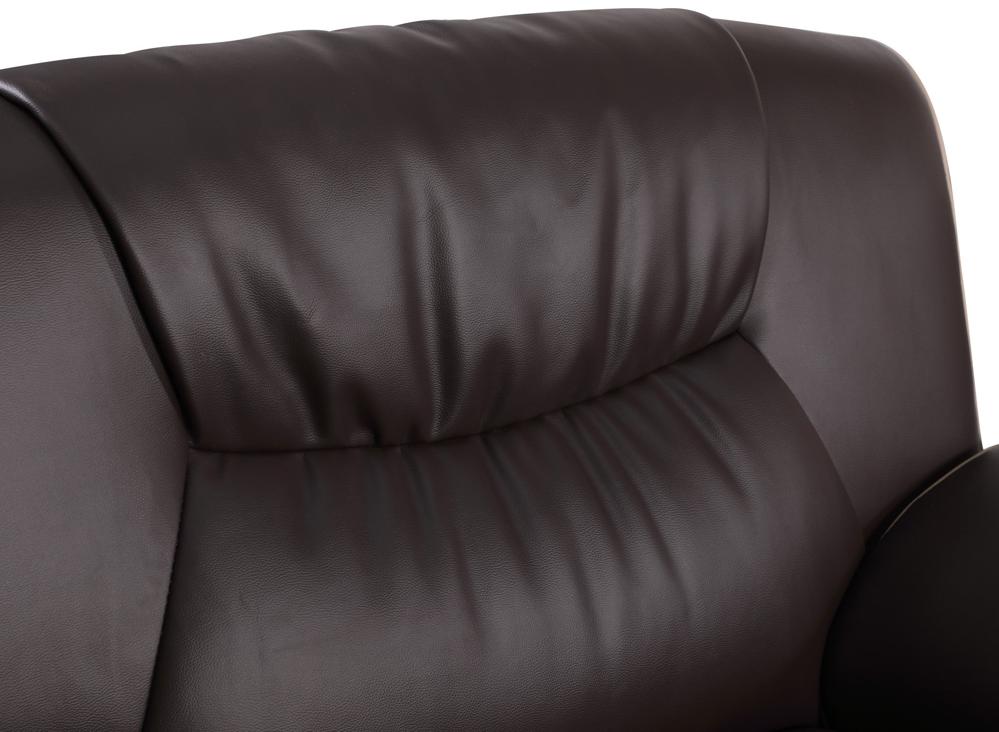 40" Sleek Brown Leather Loveseat