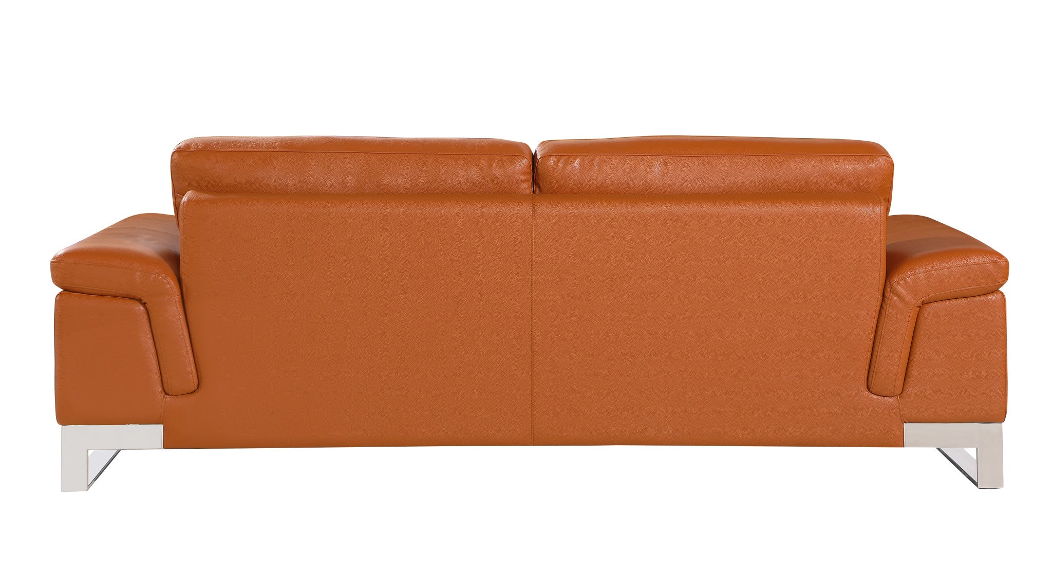 96" Lovely Camel Leather Sofa Set