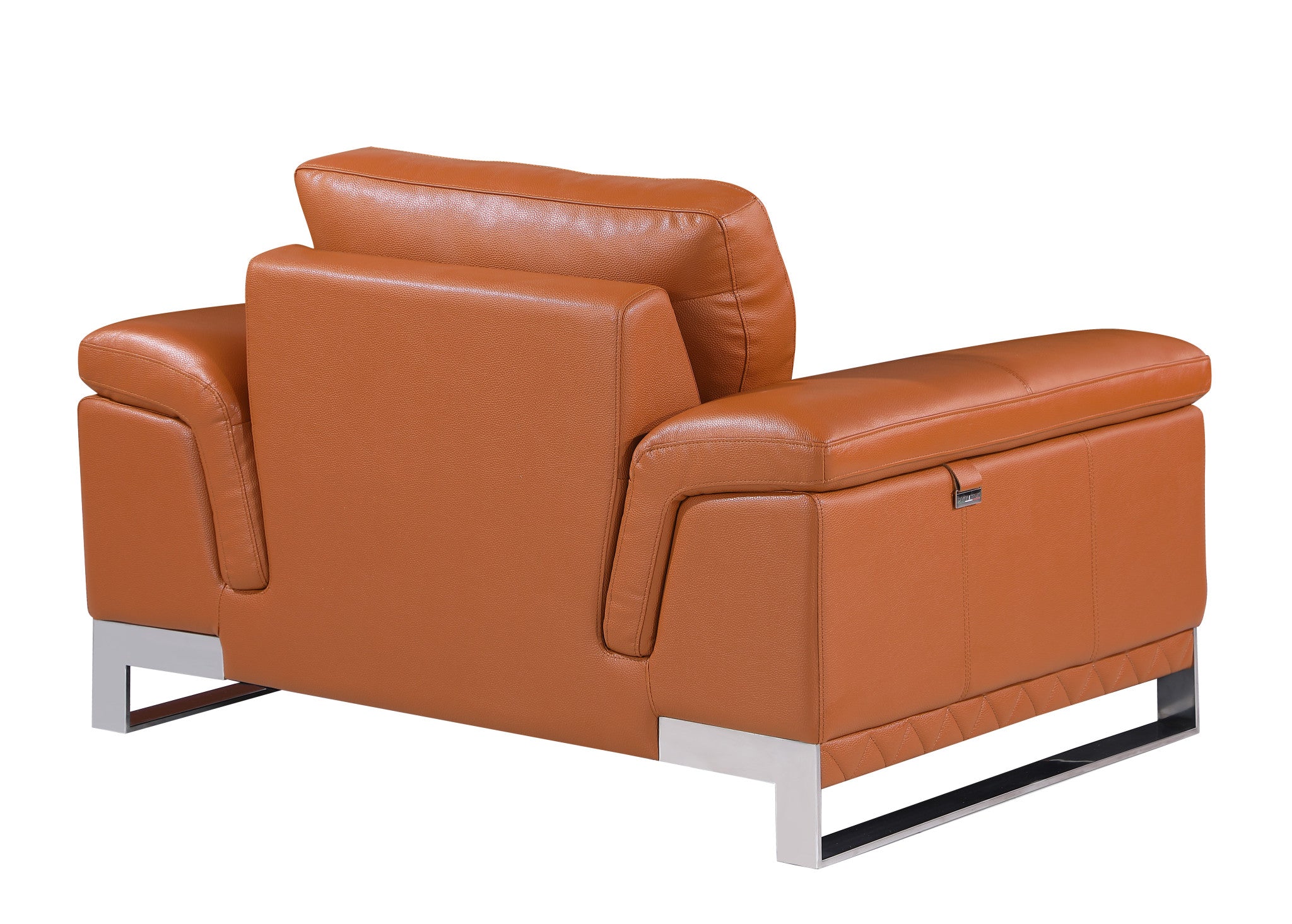 96" Lovely Camel Leather Sofa Set