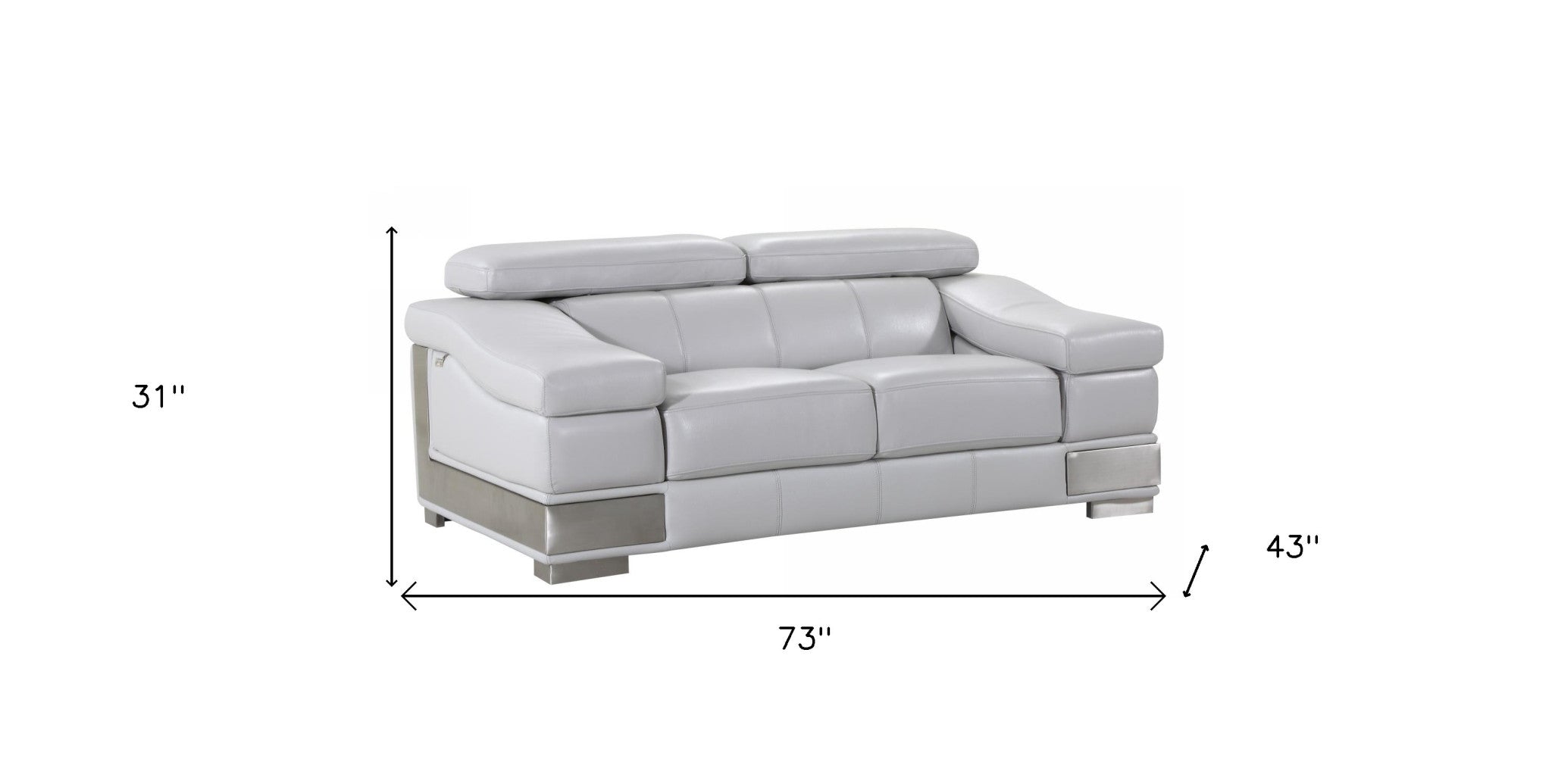 31To 39" Lovely Light Grey Loveseat