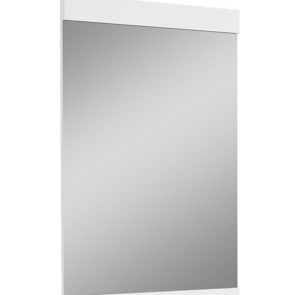 45" Superb White High Gloss Mirror