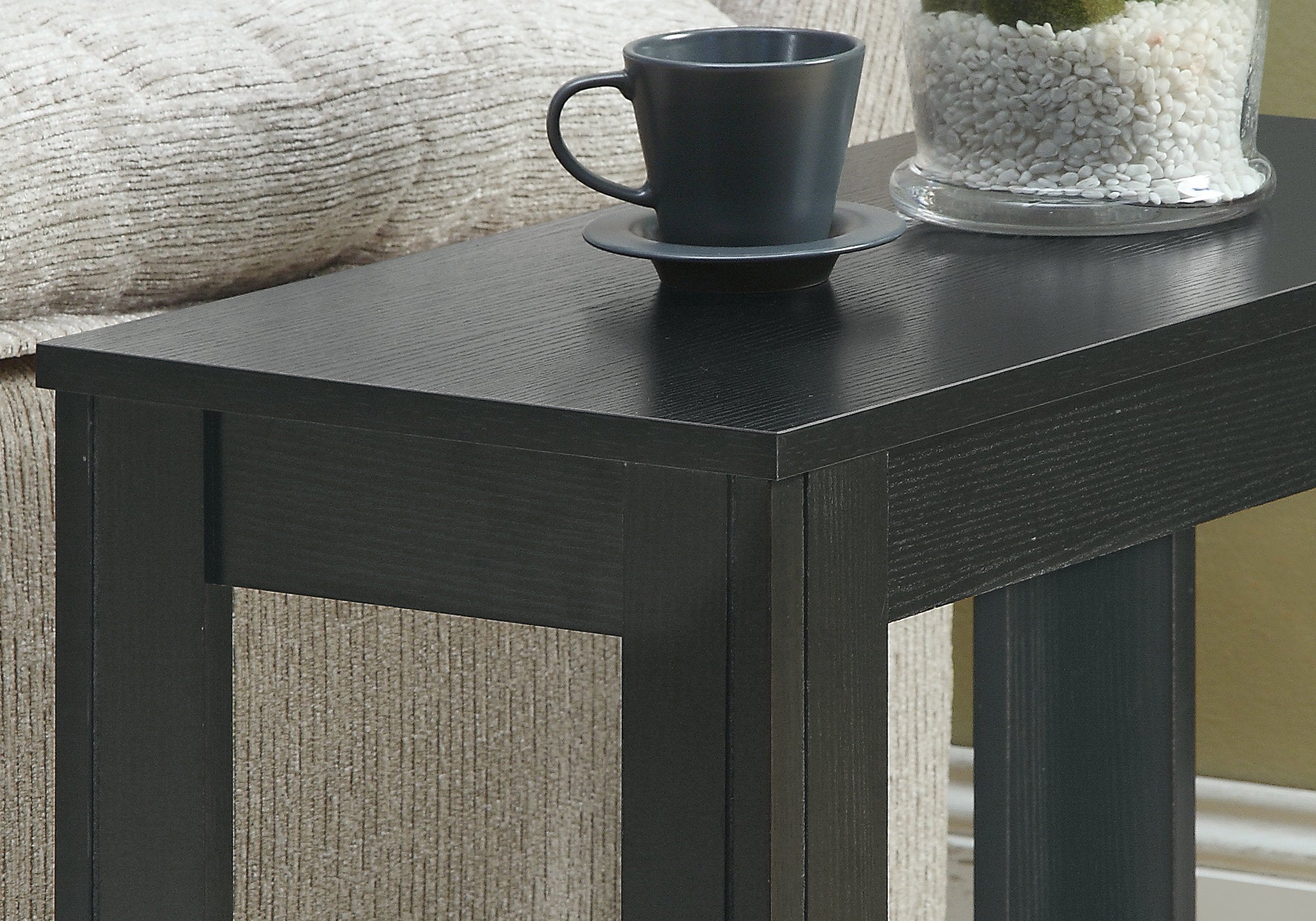 24" Black Console Table