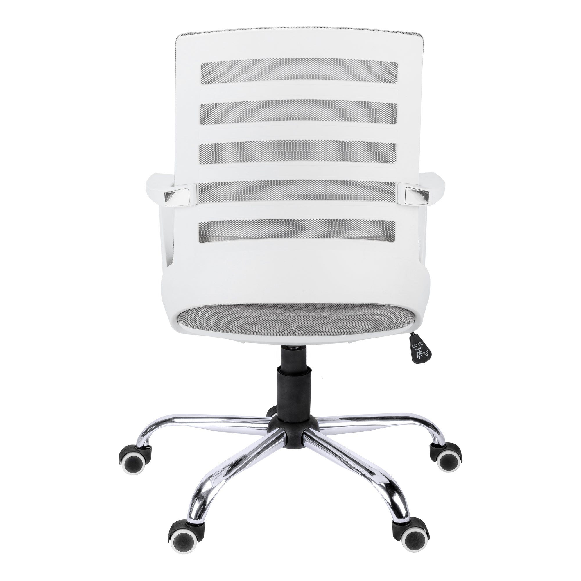 Black Polyester Seat Swivel Adjustable Task Chair Mesh Back Plastic Frame