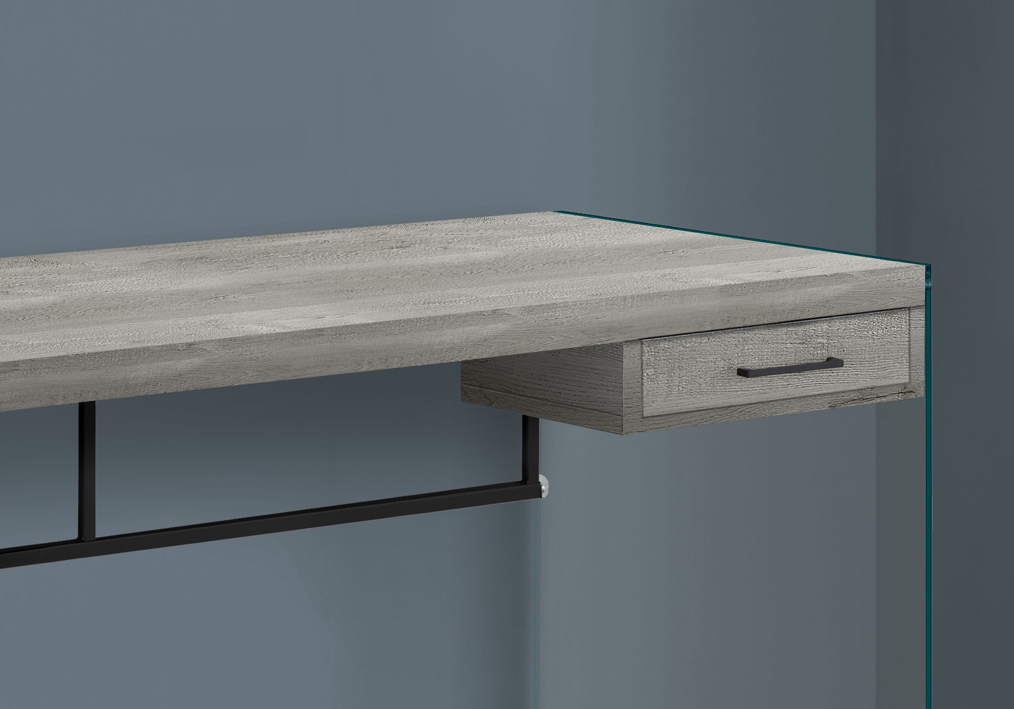 24" Grey Rectangular Computer Desk