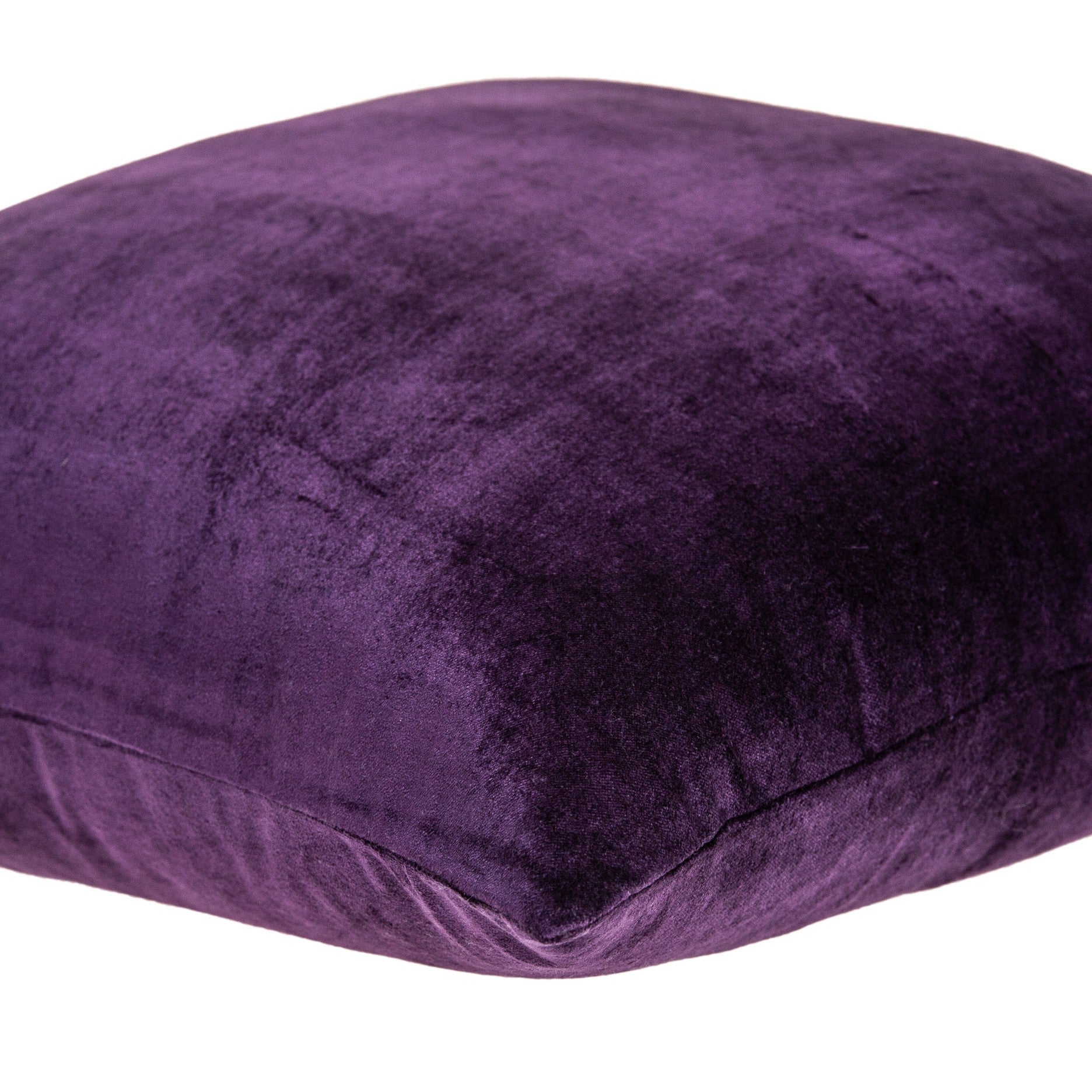 20" X 7" X 20" Transitional Purple Solid Pillow Cover With Poly Insert