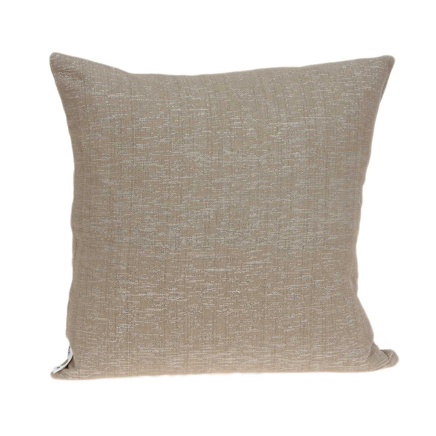 20" X 7" X 20" Charming Transitional Tan Cotton Accent Pillow Cover With Poly Insert