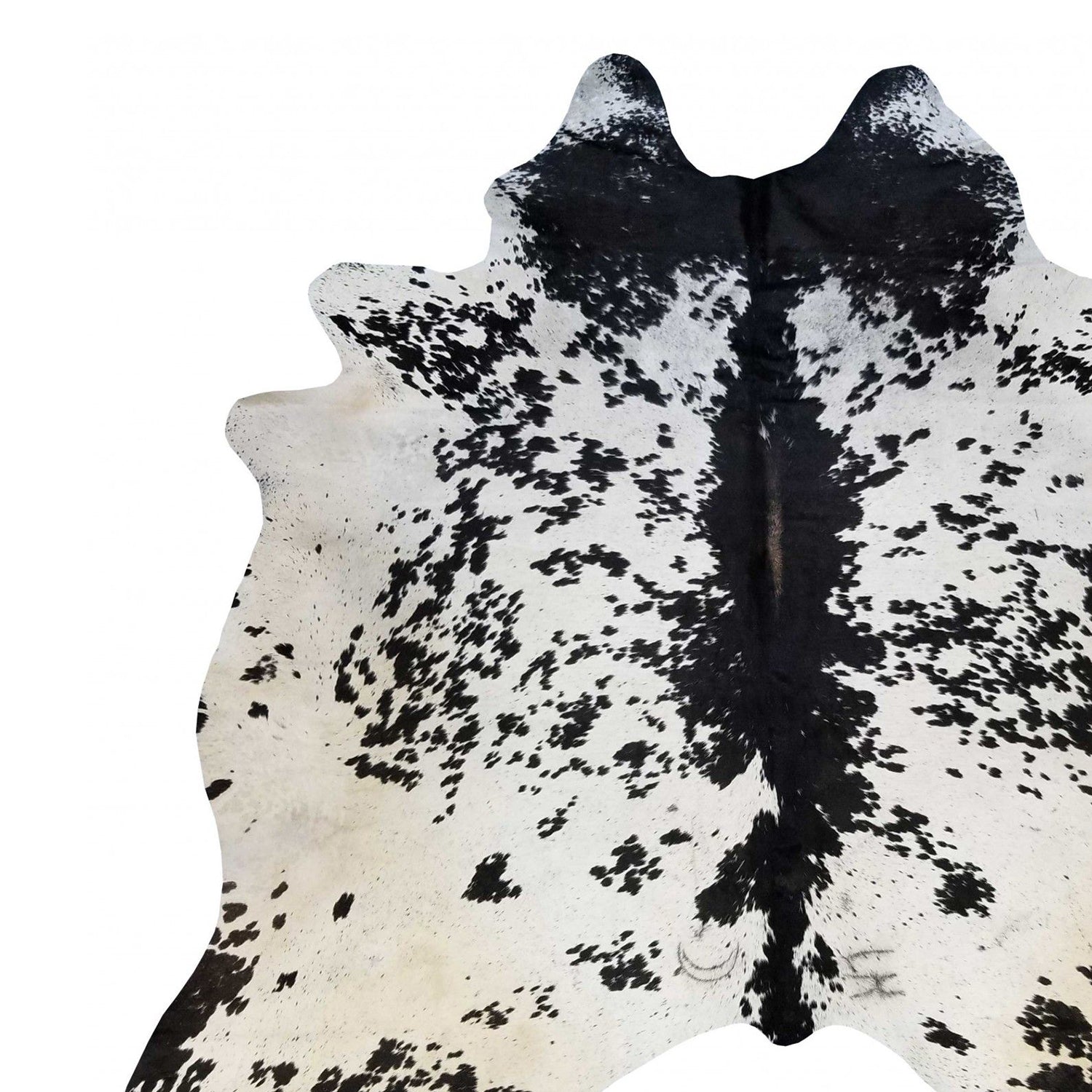 6 Ft Black And White Brindled Cowhide Rug