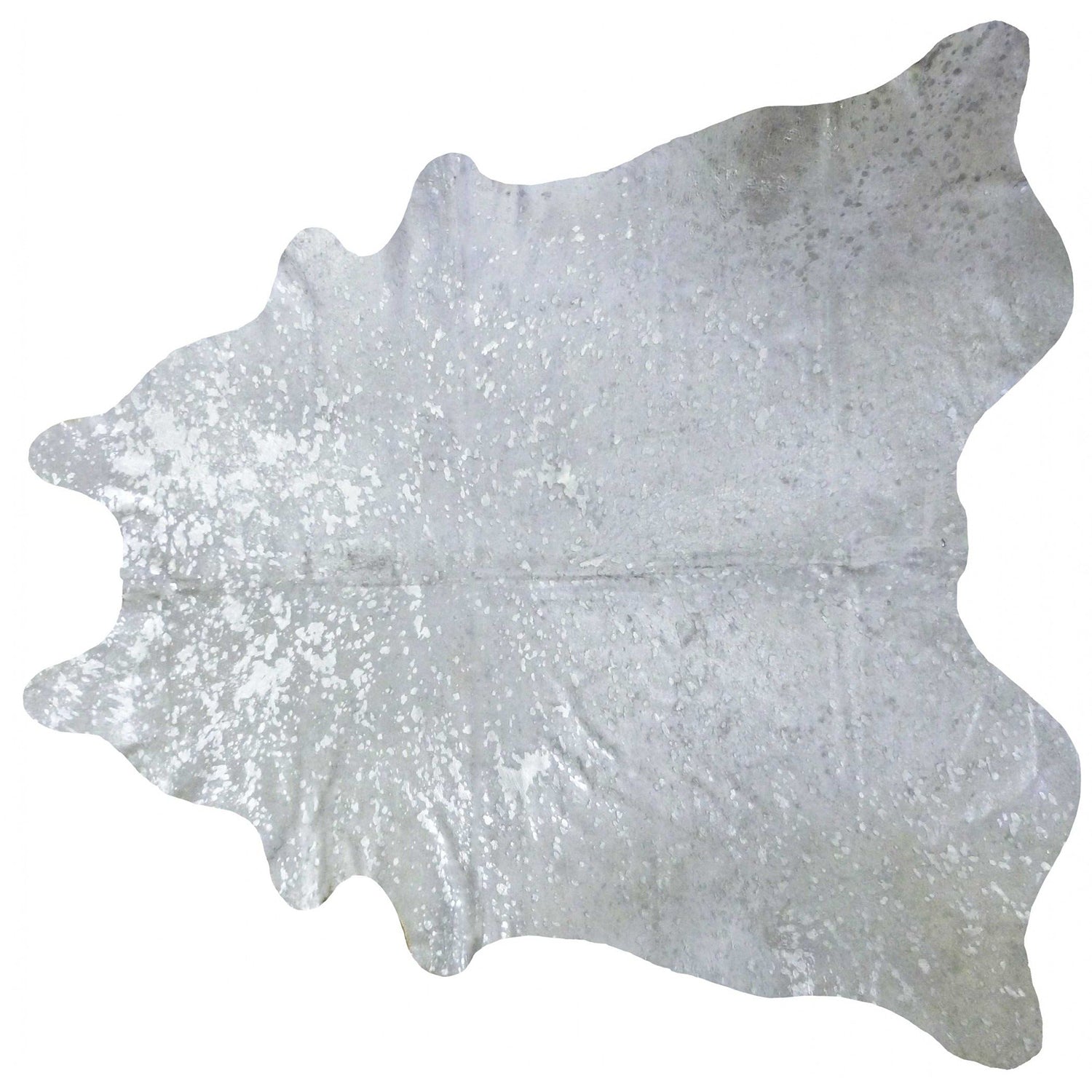 6.5 Ft  Silver Devore Brindled Cowhide Rug