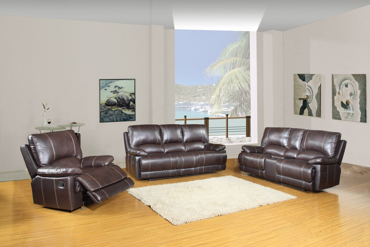 76'" X 40'"  X 41'" Modern Brown Sofa Set With Console Loveseat
