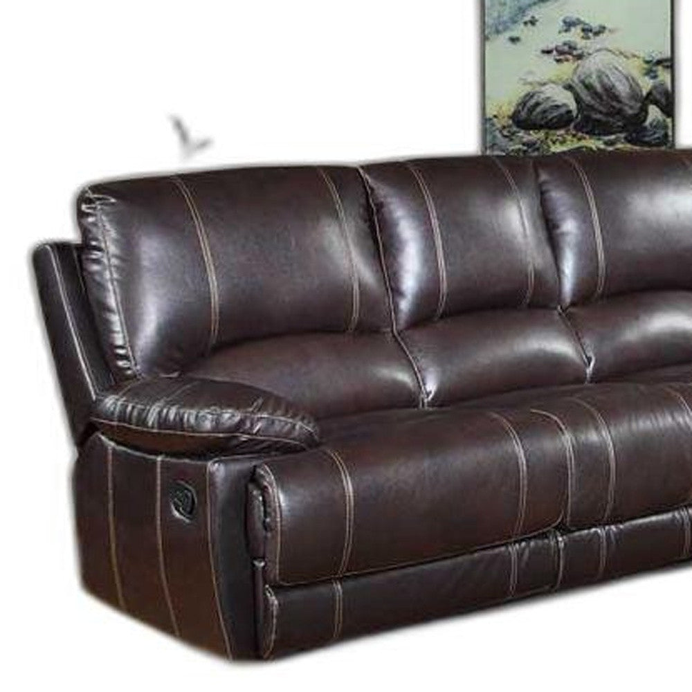 76'" X 40'"  X 41'" Modern Brown Sofa With Console Loveseat