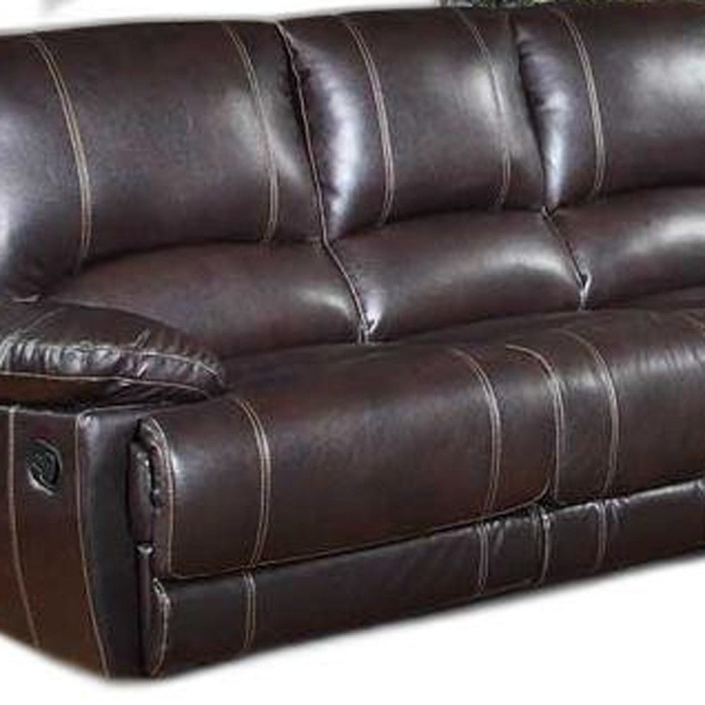 76'" X 40'"  X 41'" Modern Brown Sofa With Console Loveseat