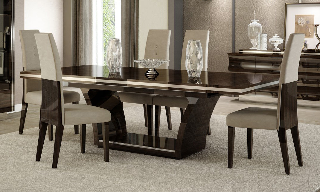 98" Dark Brown Solid Wood Dining Table