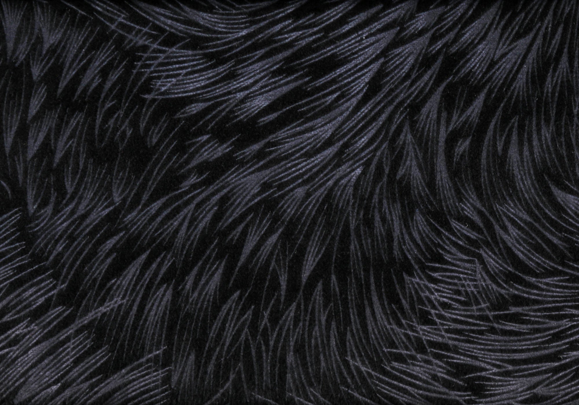 18" X 18" Black Velvet Polyester Feather Zippered Pillow