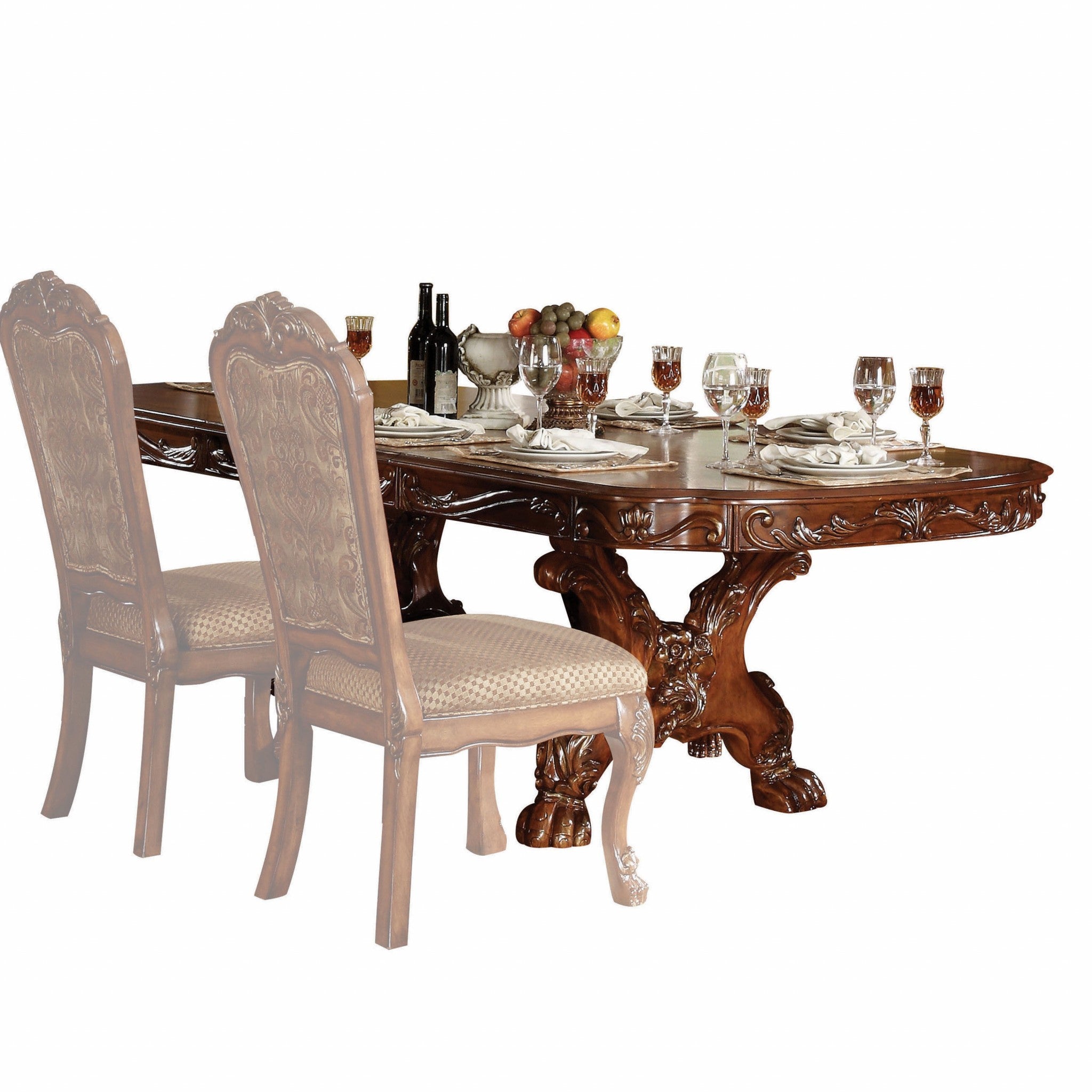 46" Dark Brown Solid Wood Dining Table