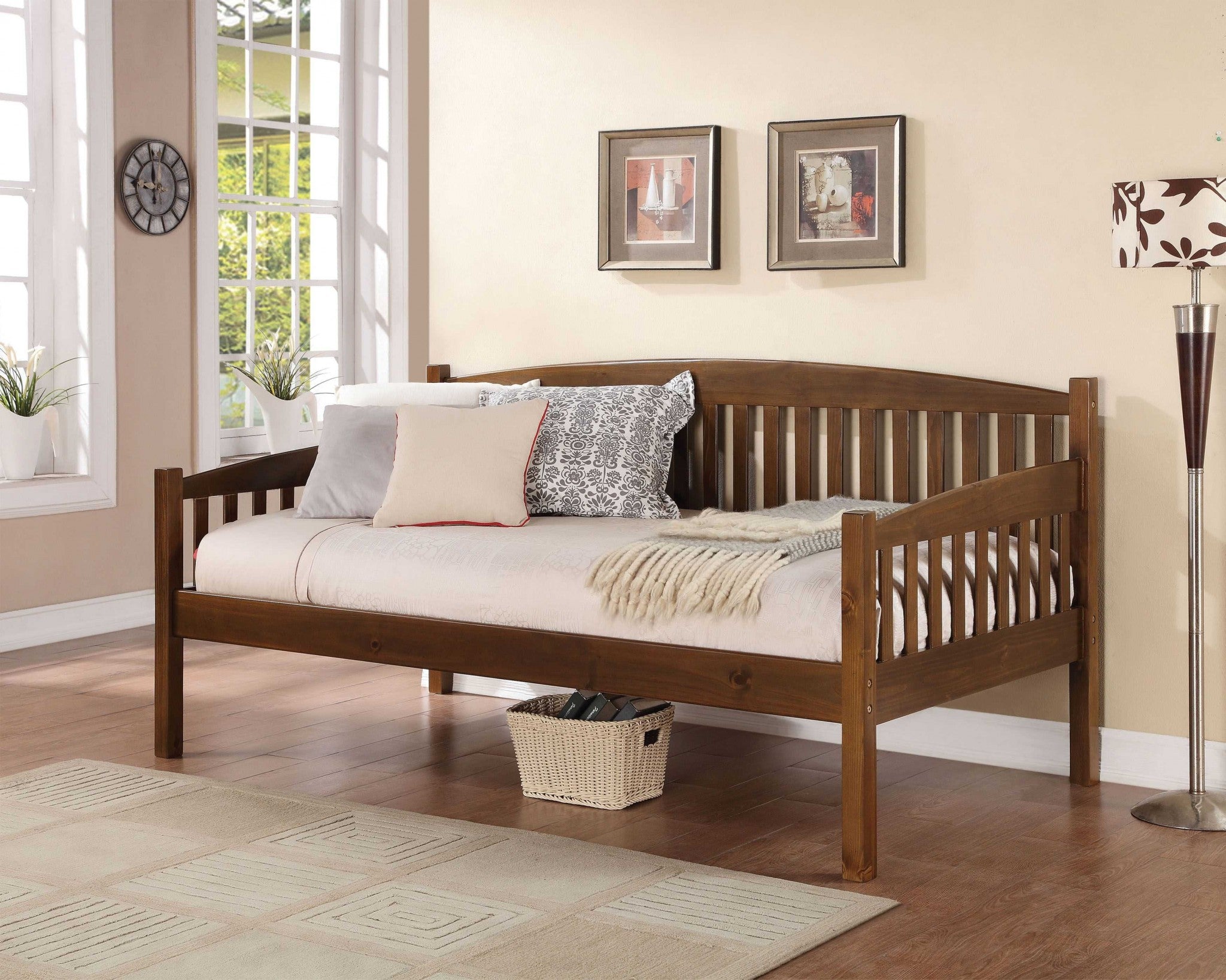 42" X 80" X 37" Antique Oak Wood Daybed