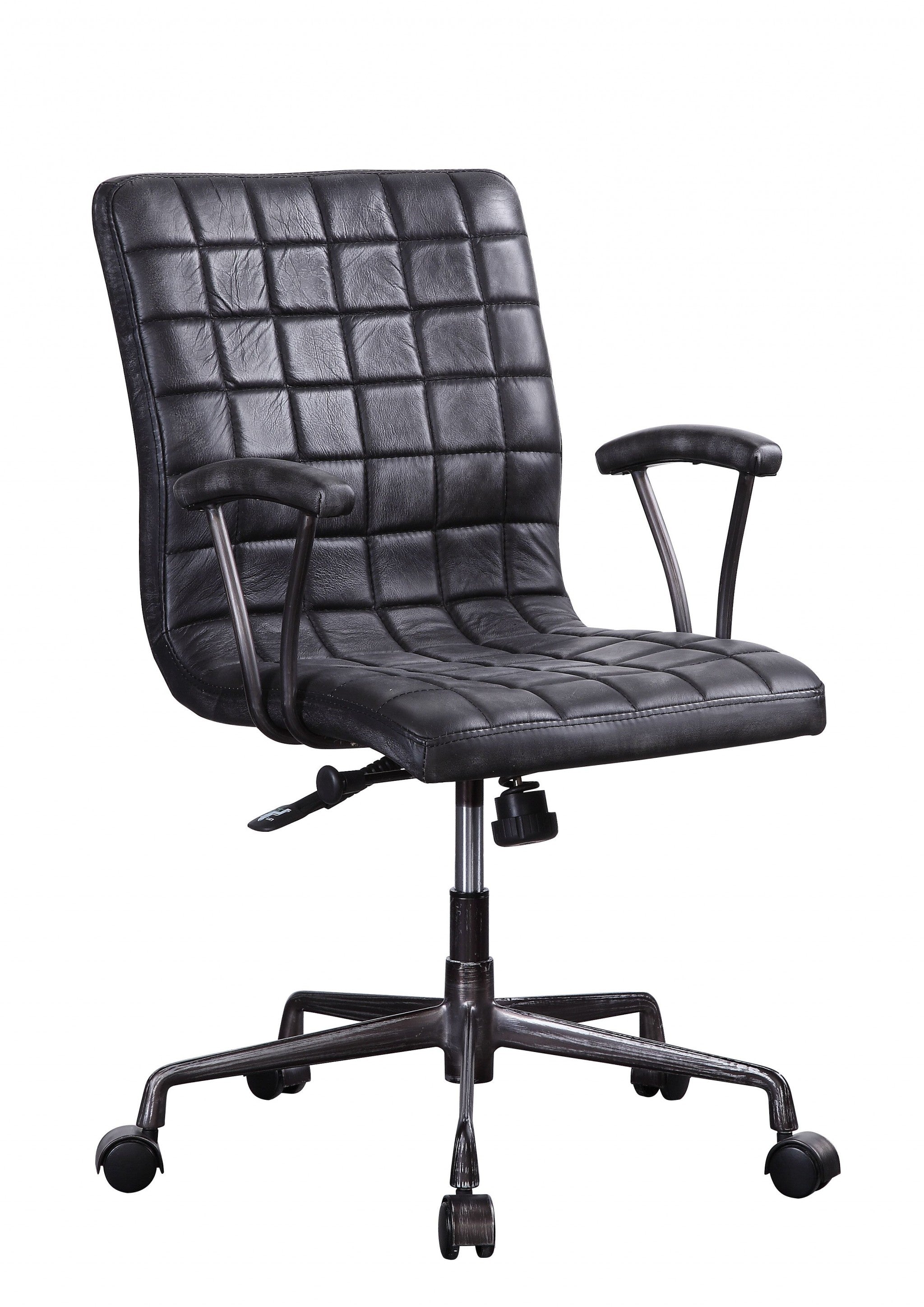 Executive Office Chair with Leather and Wood