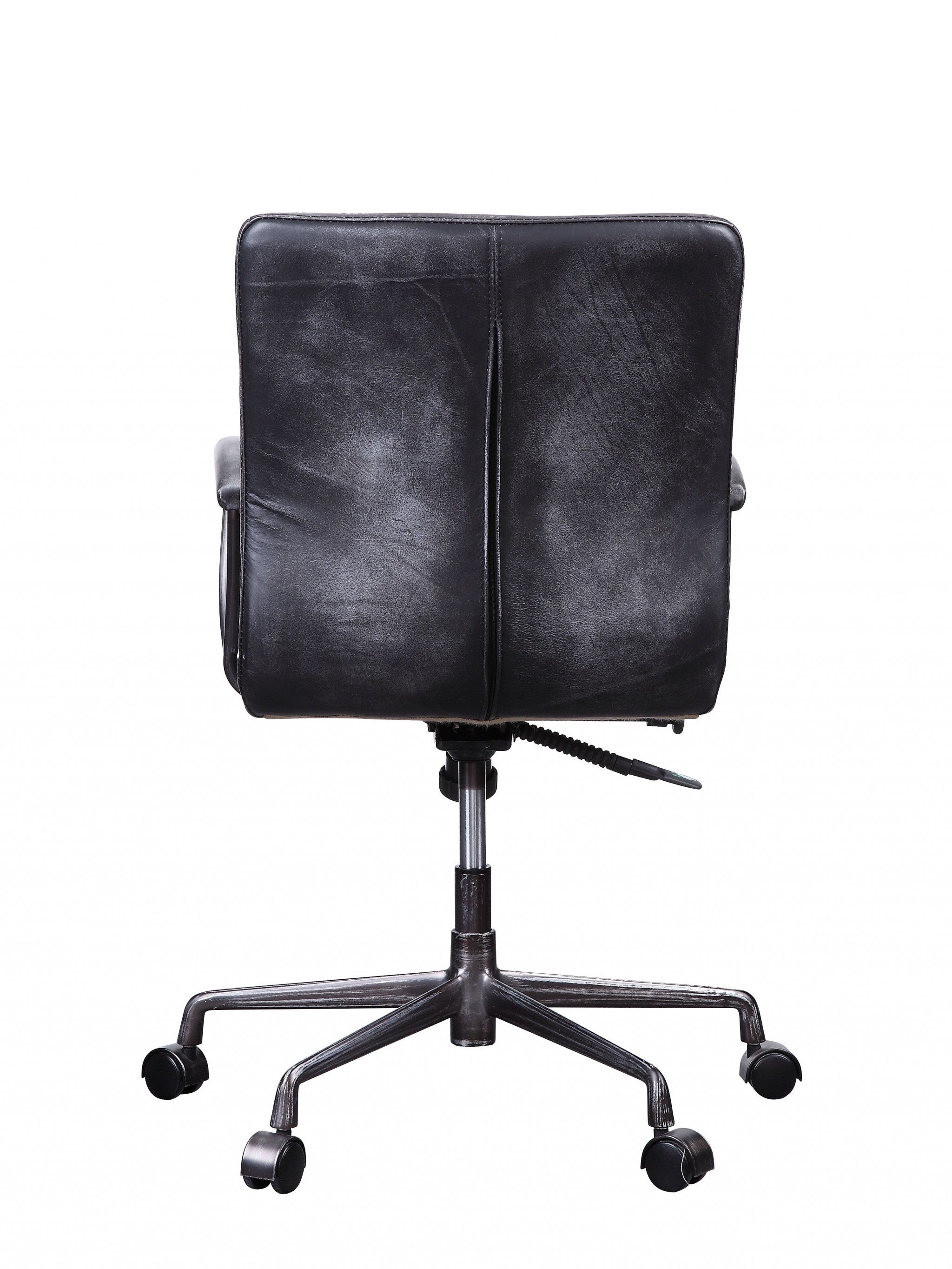 Executive Office Chair with Leather and Wood